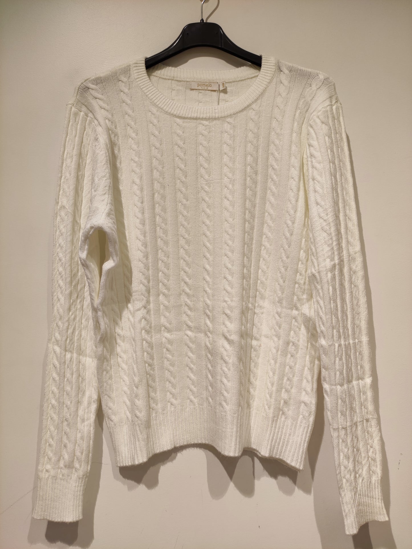 Pull Col Rond en Maille Torsadée Élégante - GO2668811 — visuel 17 — Pomelo