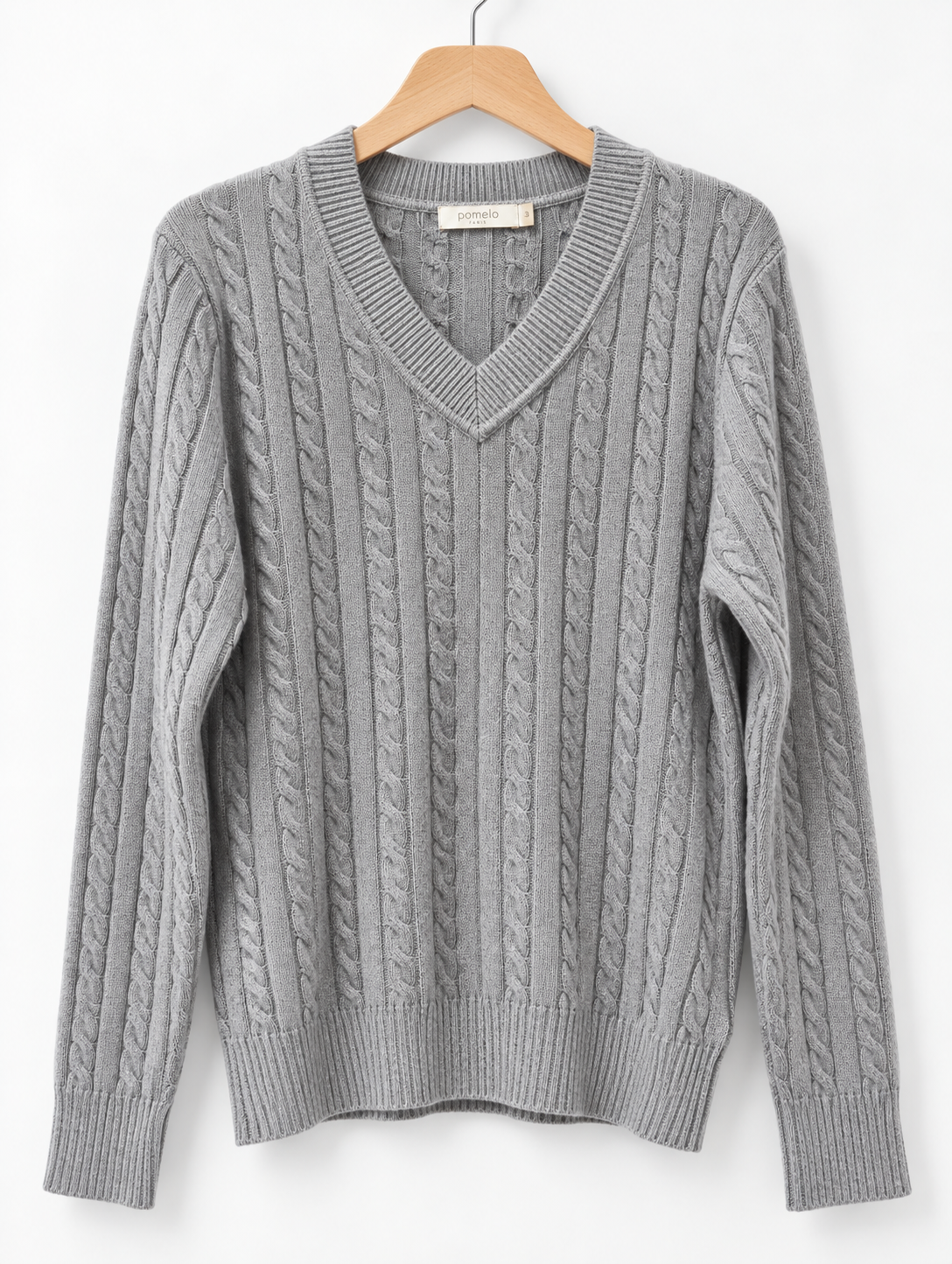 Pull col V torsadé – 68810
