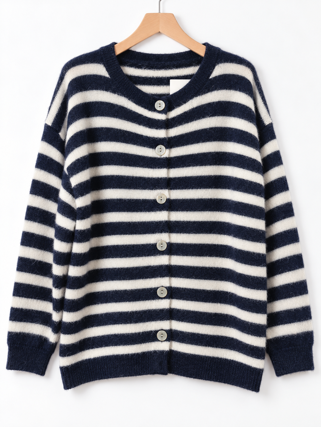 Cardigan rayé en maille douce Rom86350