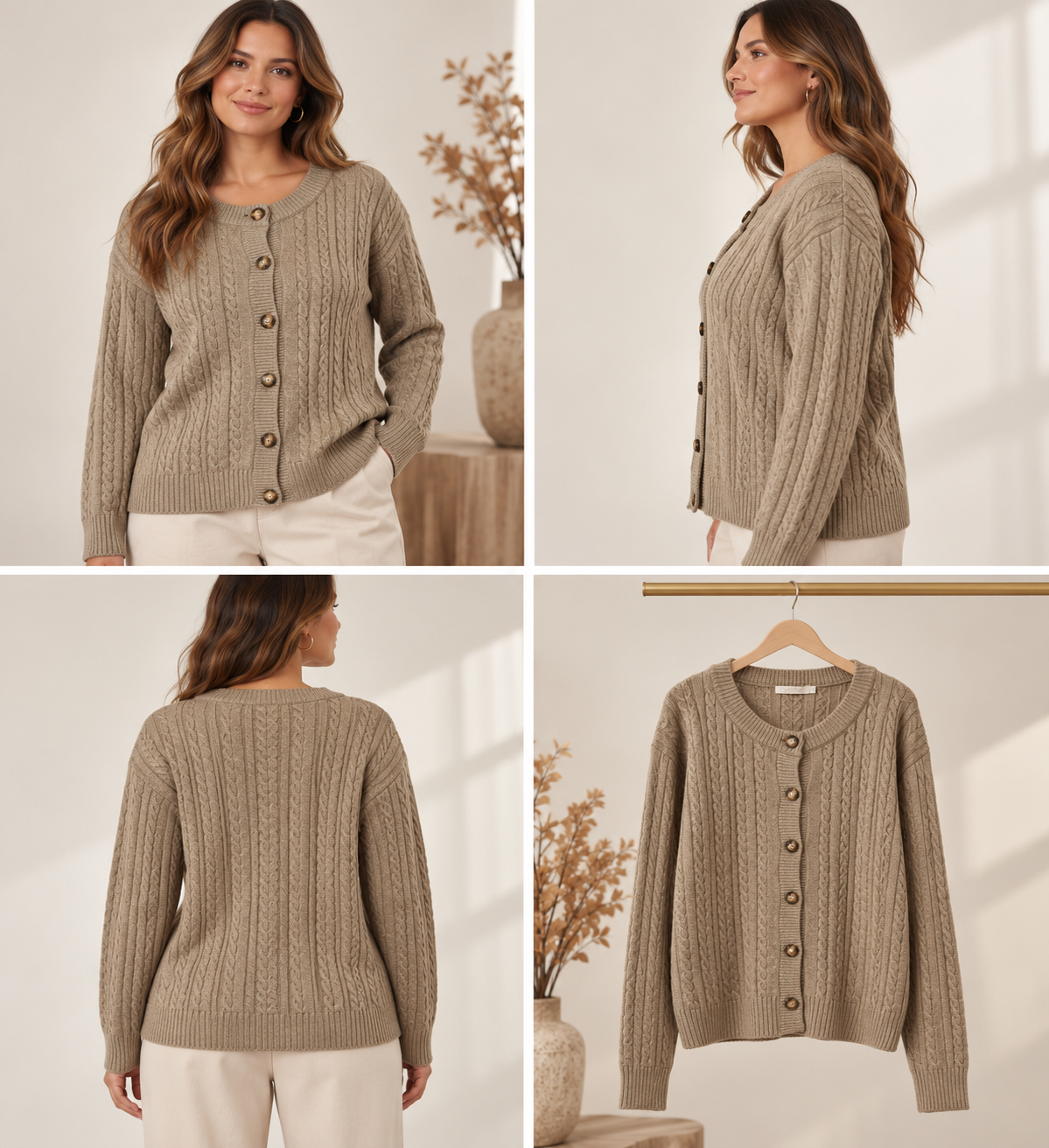 Gilet en maille torsadée 68809