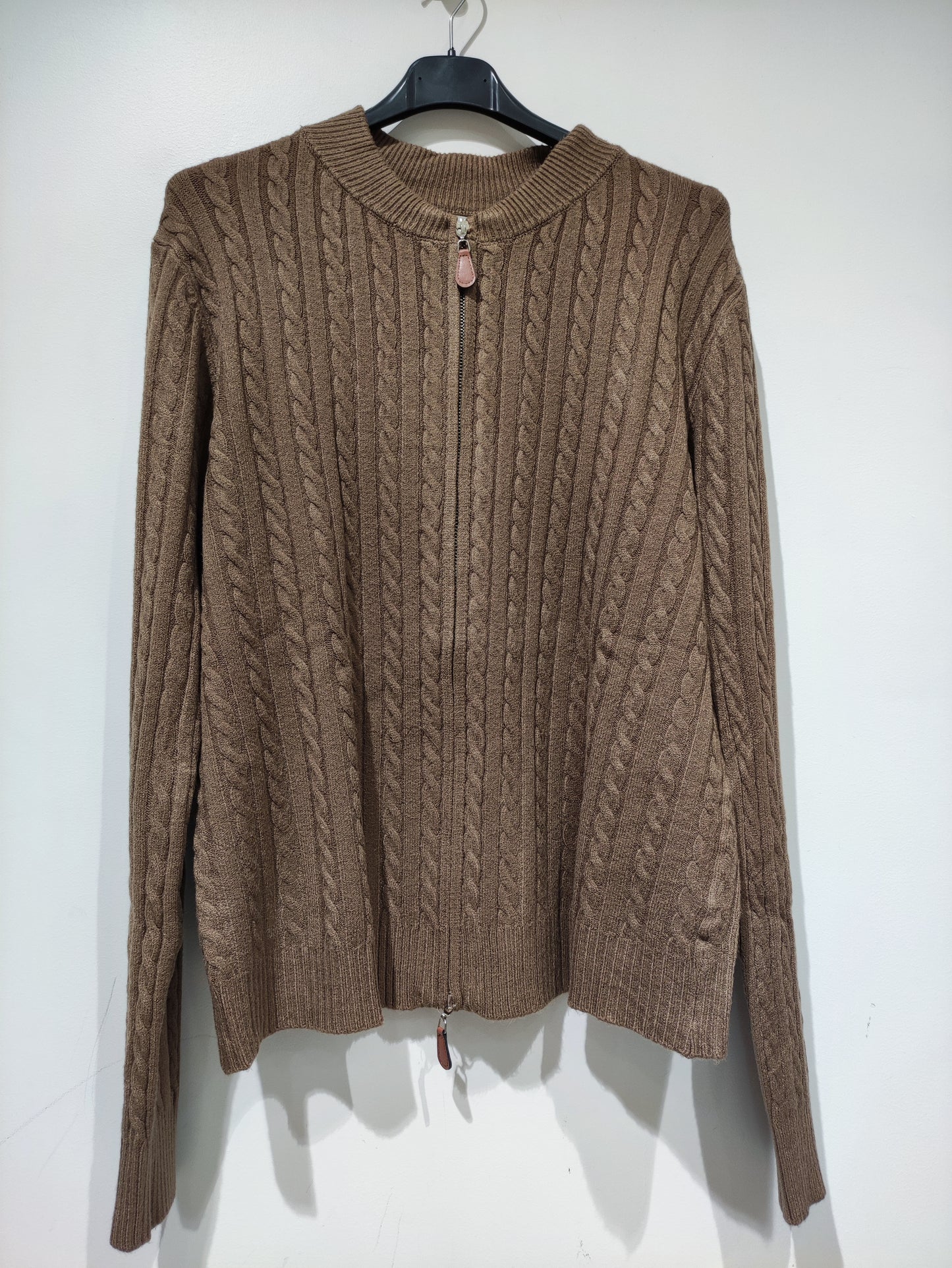 Gilet Zippé en Maille Torsadée Elona - GO2668813 — visuel 16 — Pomelo