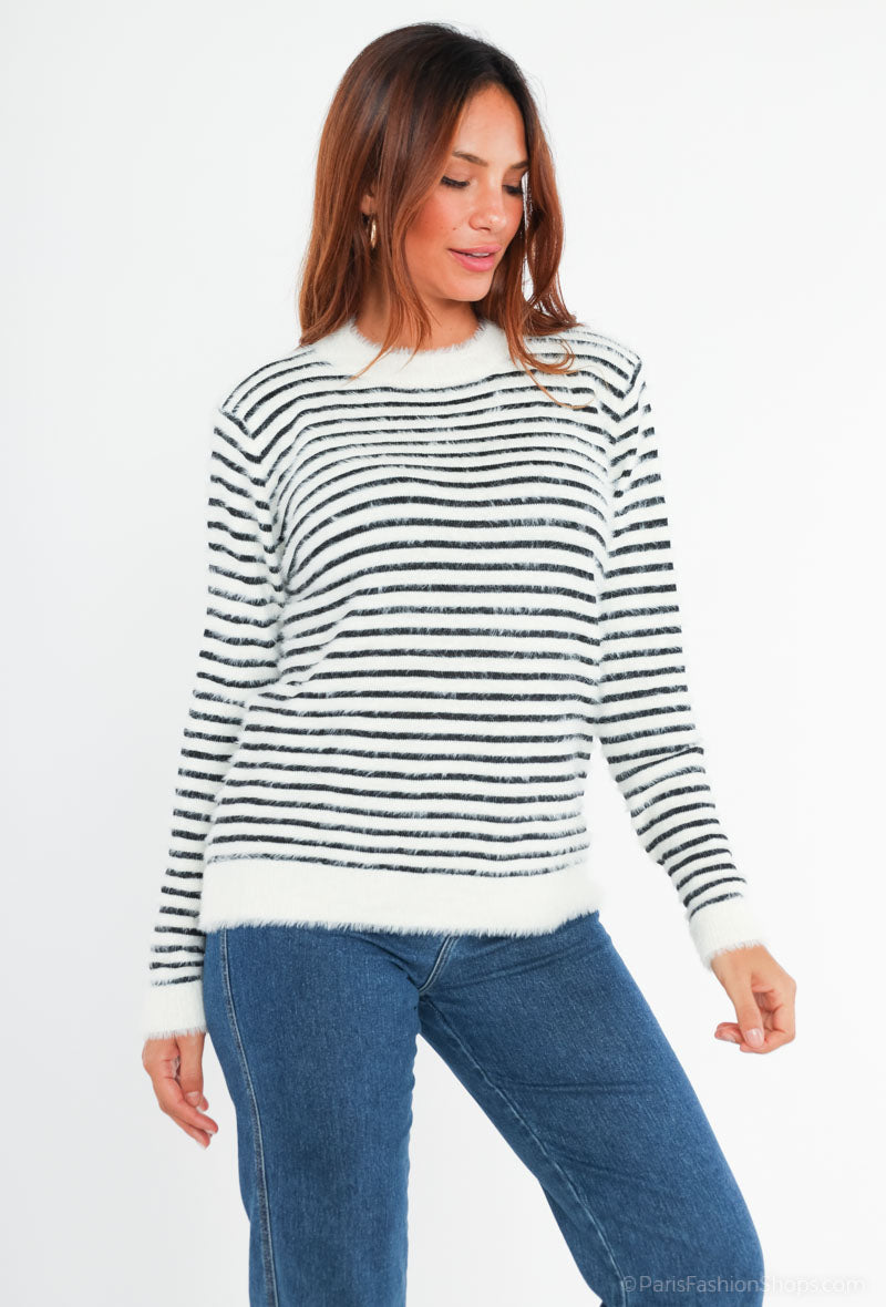 PULL DOUX RAYURE