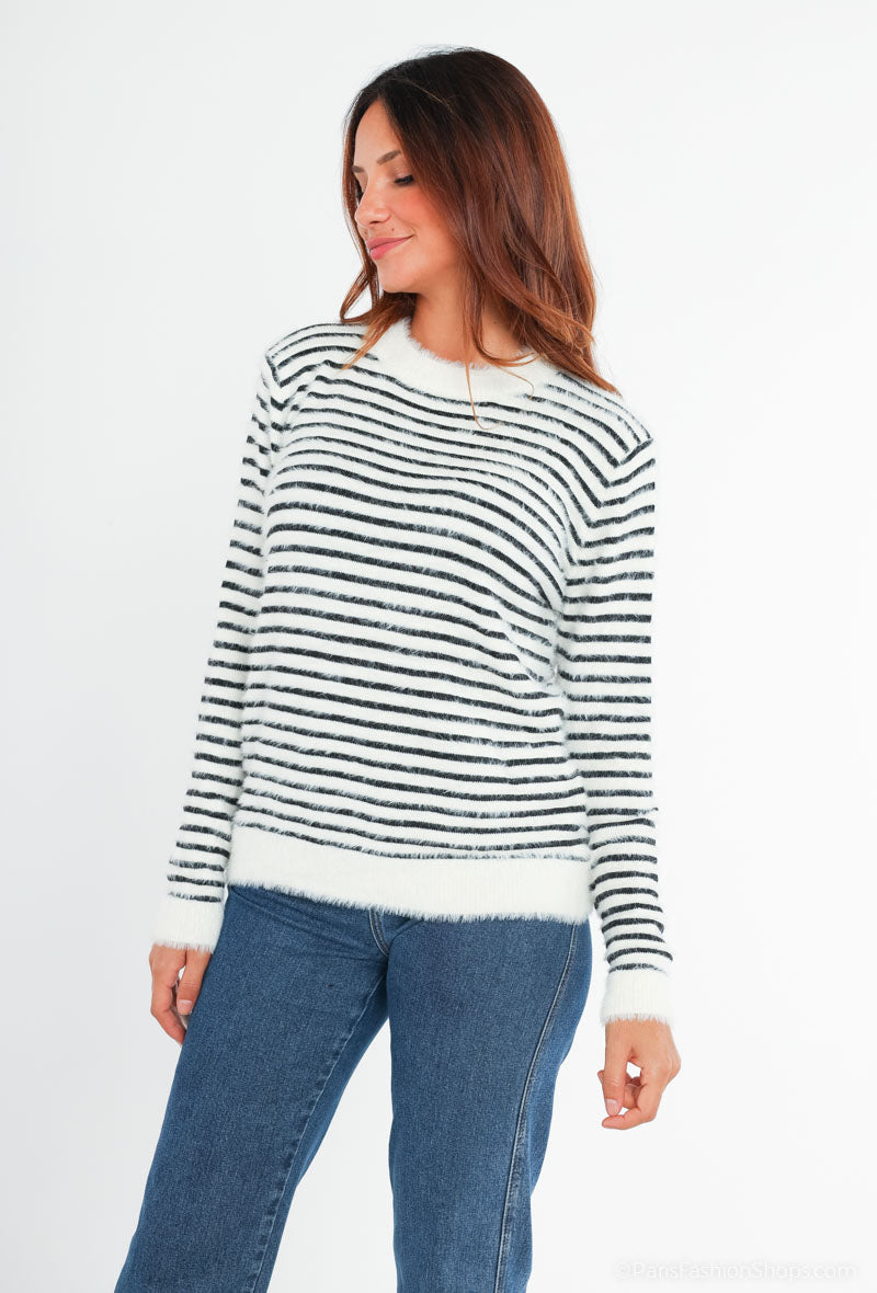 PULL DOUX RAYURE