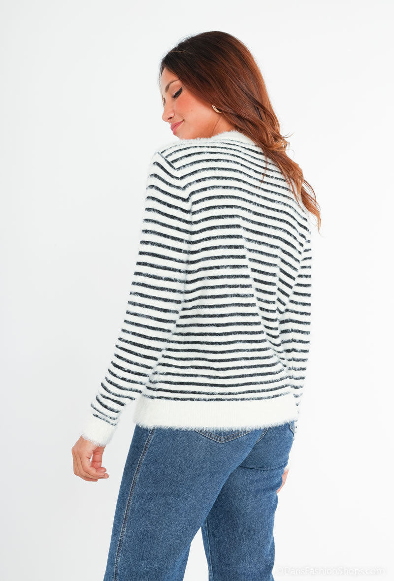 PULL DOUX RAYURE