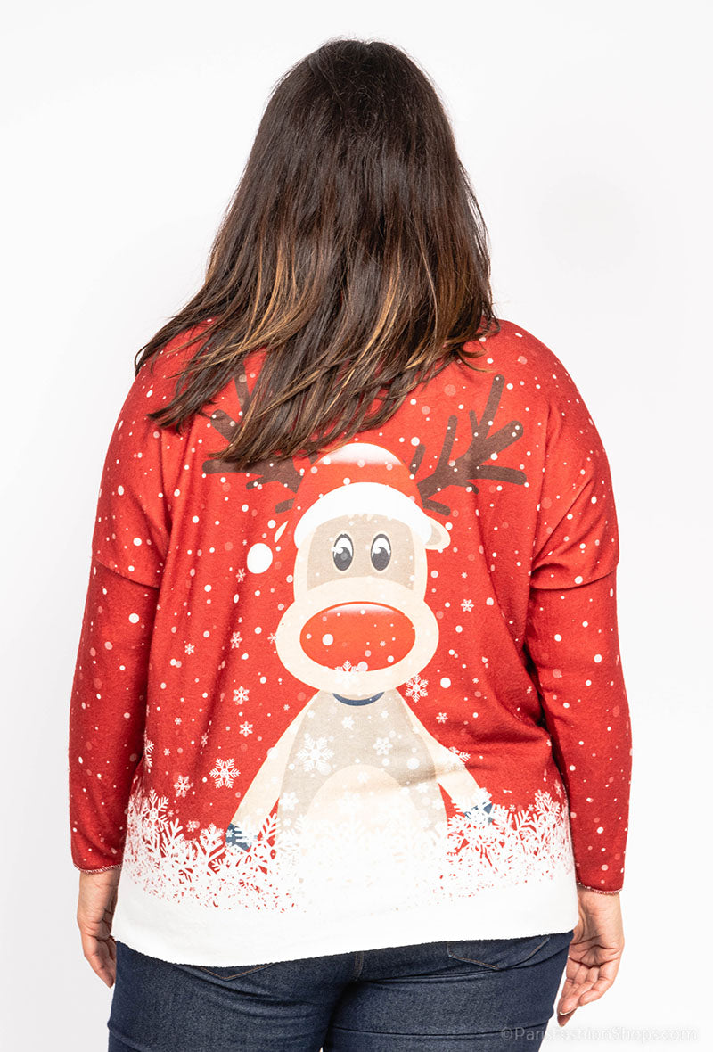 PULL NOEL Ness les rennes de noël