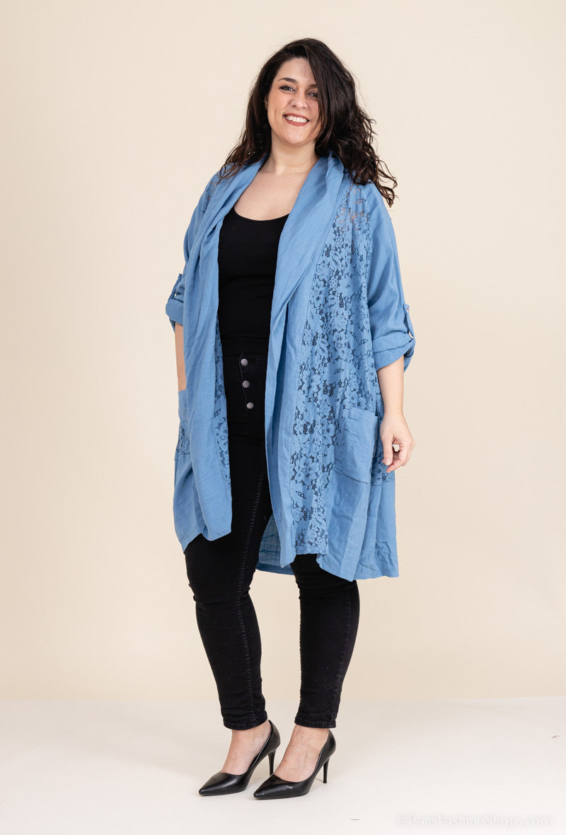 global gilet dentelle