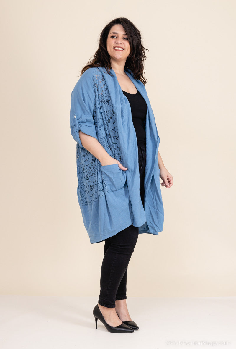 global gilet dentelle