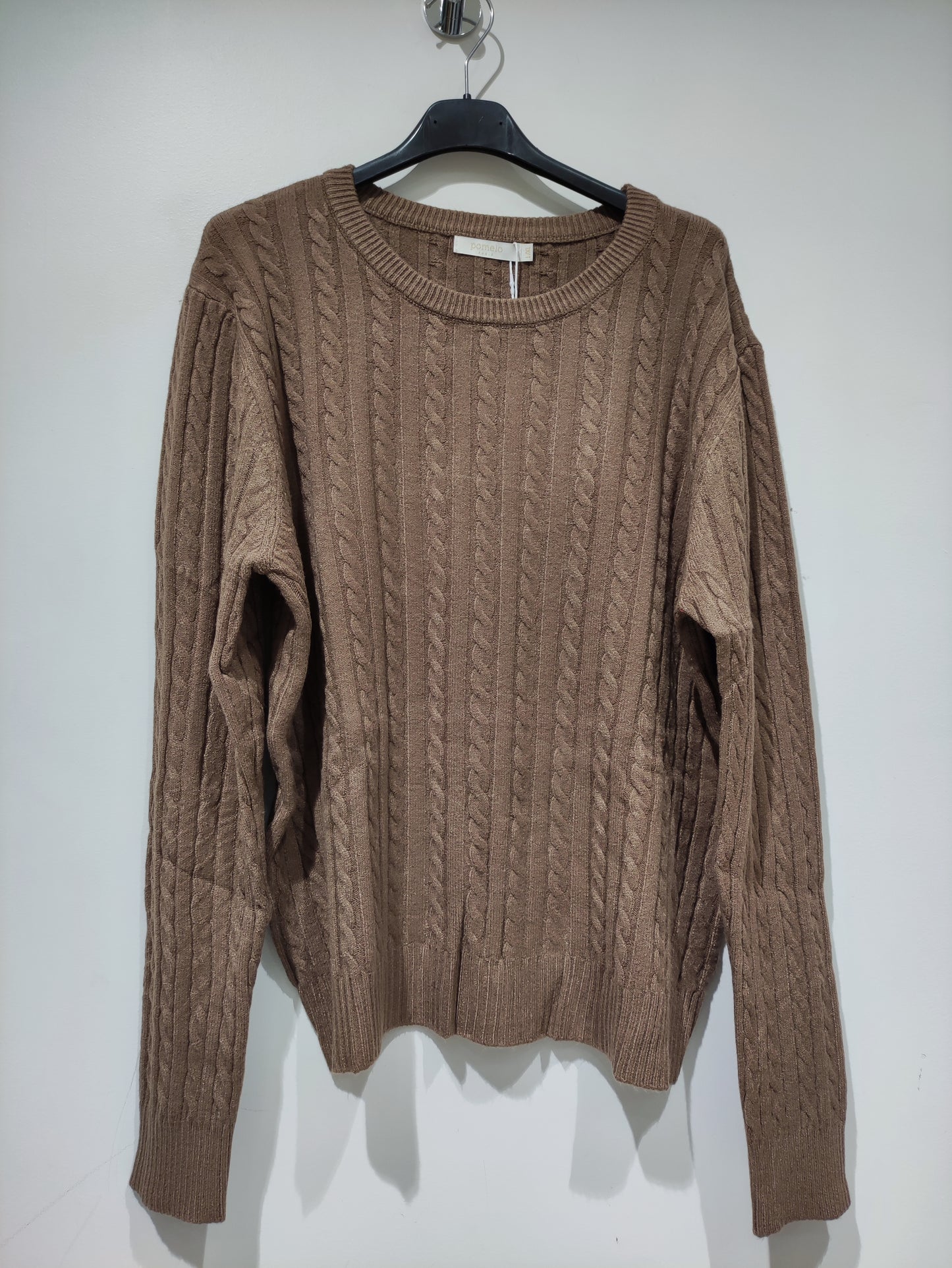 Pull Col Rond en Maille Torsadée Élégante - GO2668811 — visuel 15 — Pomelo