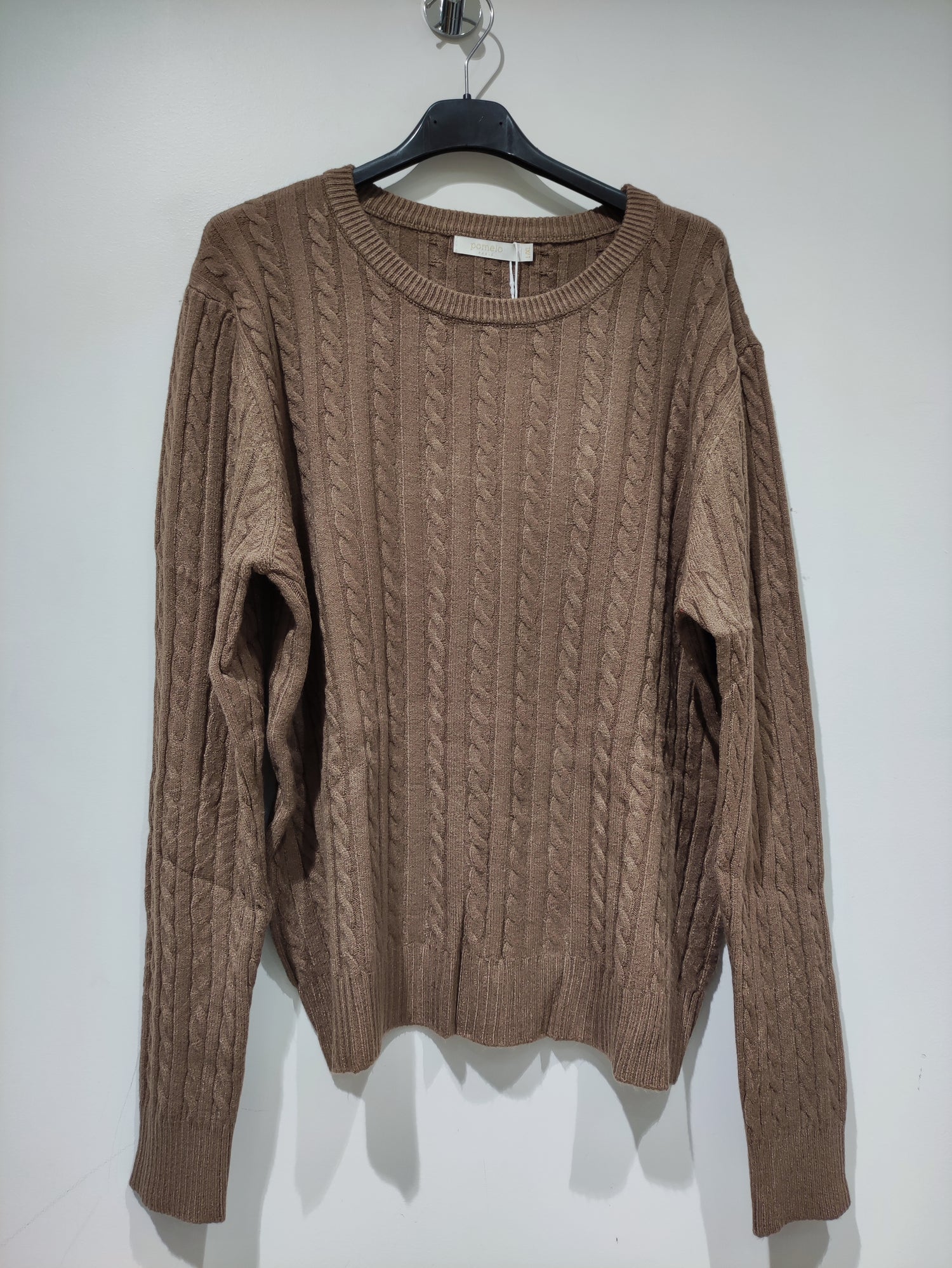 Pull Col Rond en Maille Torsadée Élégante - GO2668811 — visuel 15 — Pomelo