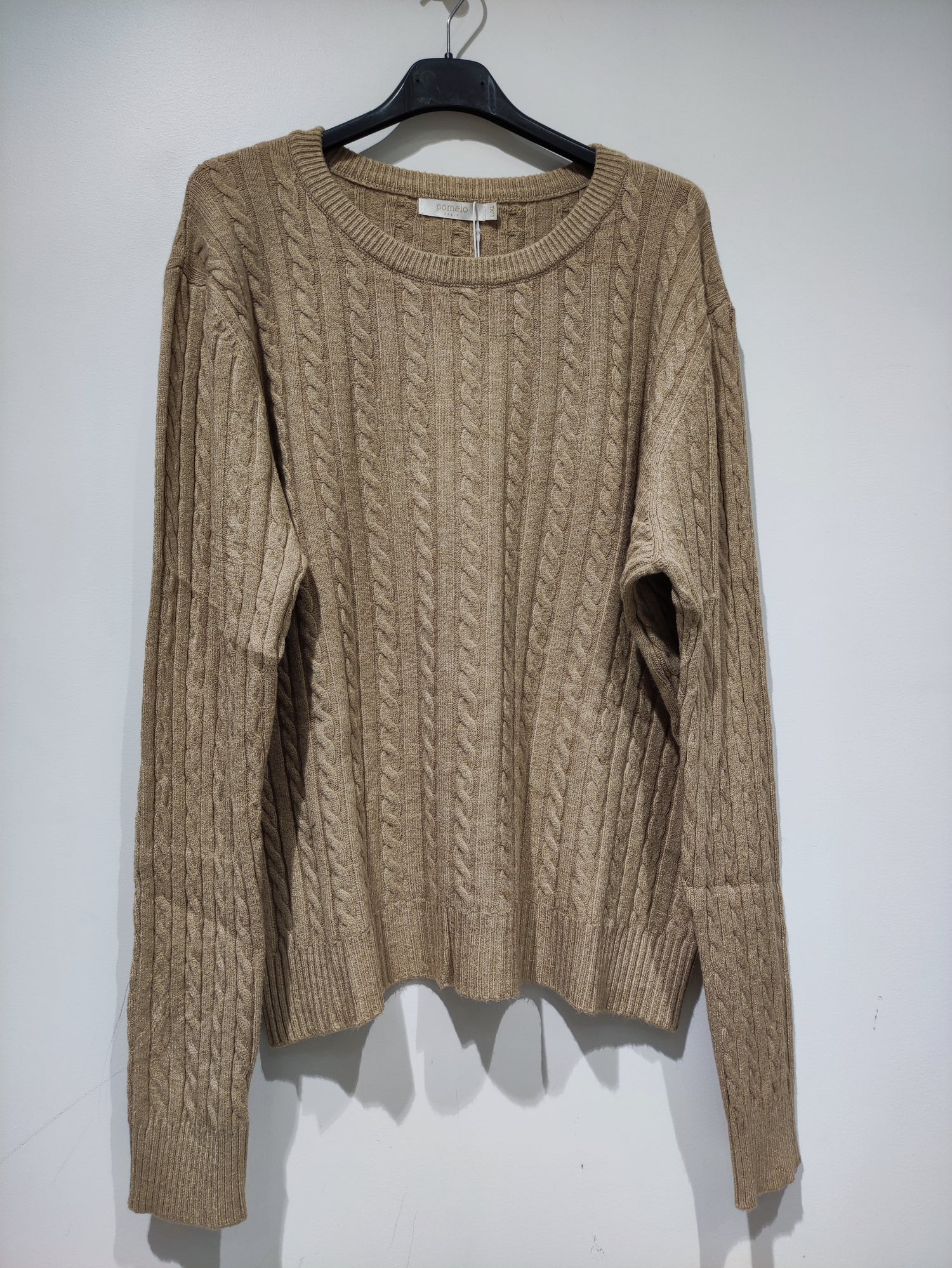 Pull Col Rond en Maille Torsadée Élégante - GO2668811 — visuel 16 — Pomelo