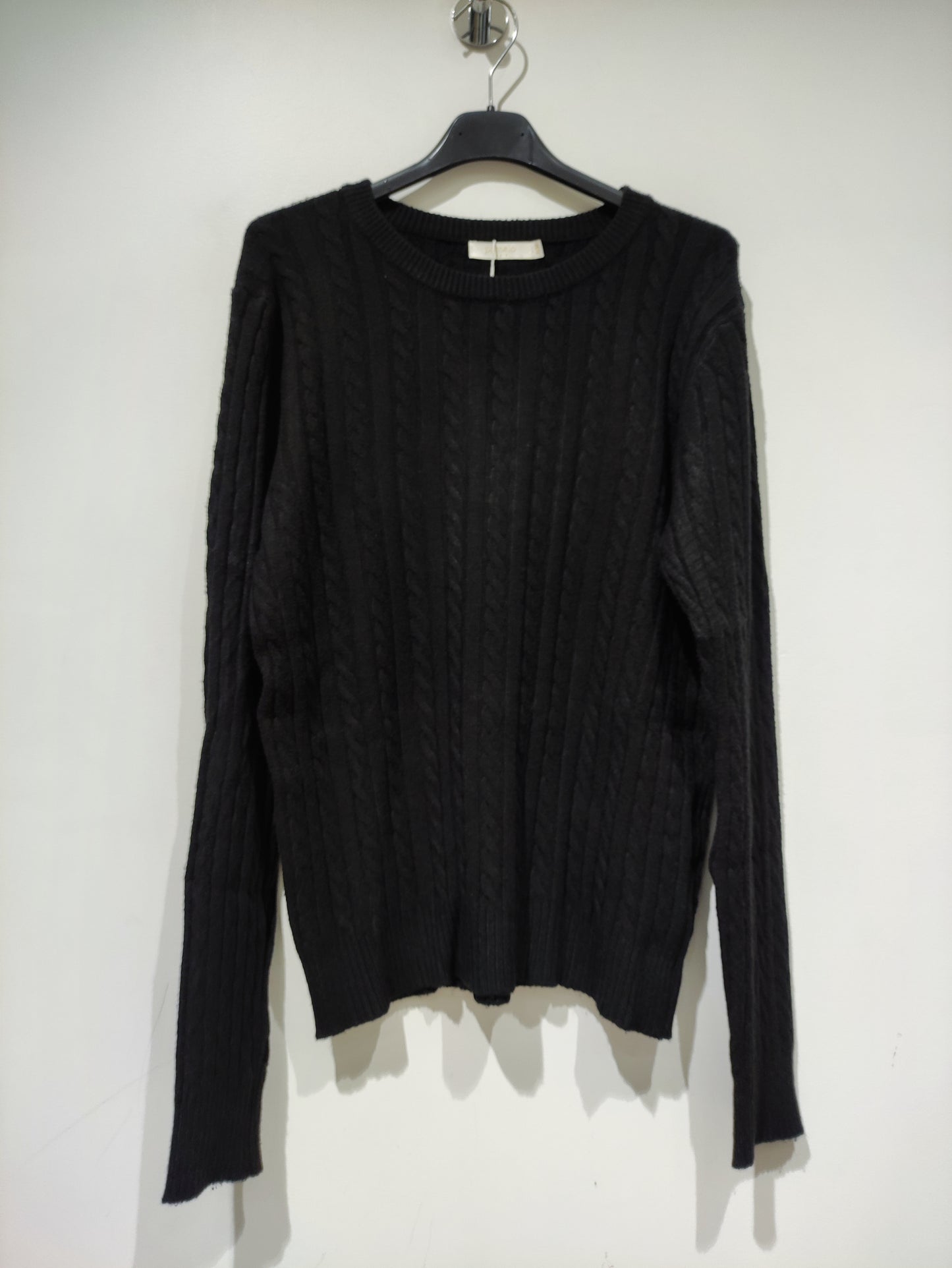 Pull Col Rond en Maille Torsadée Élégante - GO2668811 — visuel 13 — Pomelo