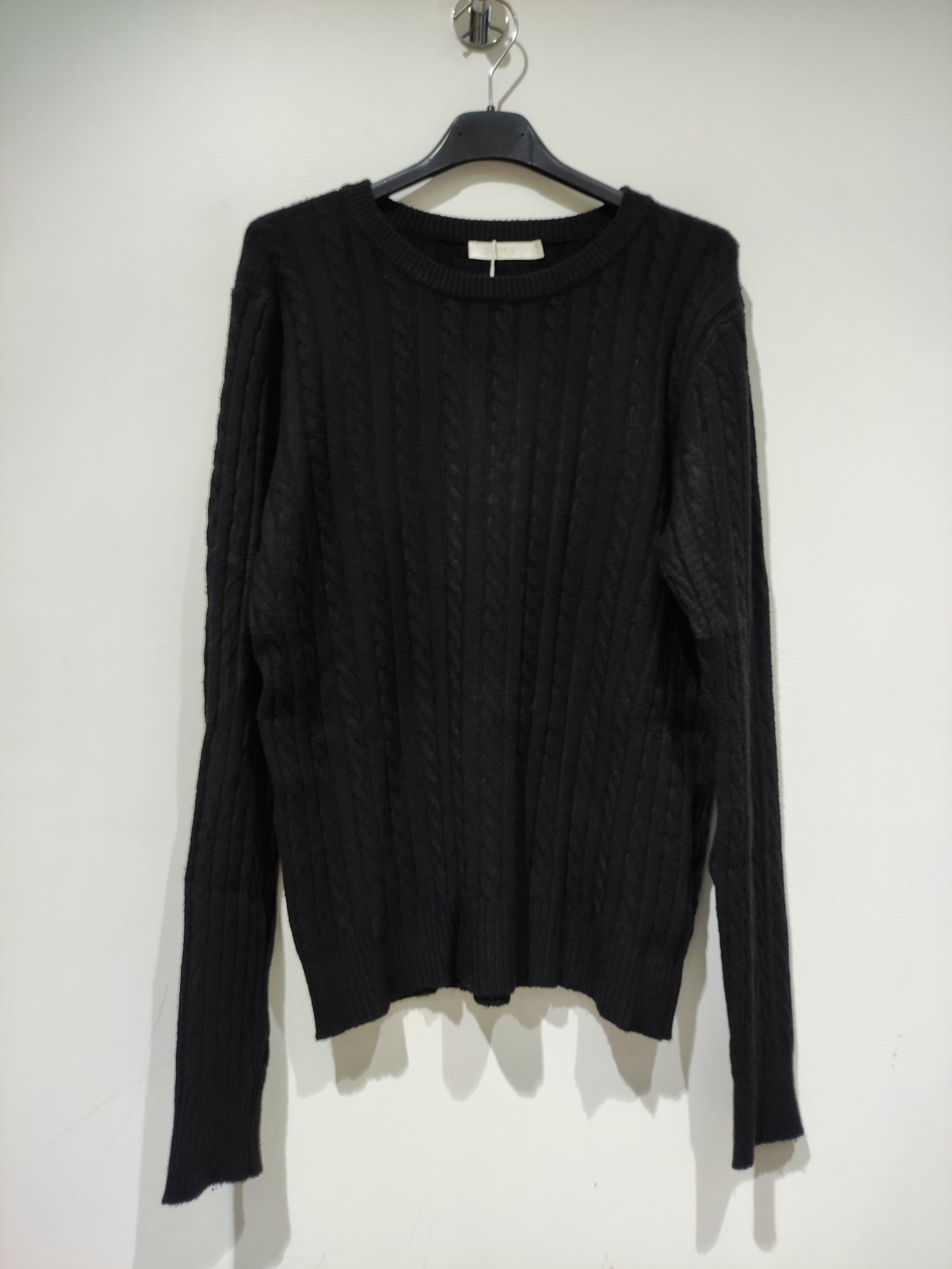 Pull Col Rond en Maille Torsadée Élégante - GO2668811 — visuel 13 — Pomelo
