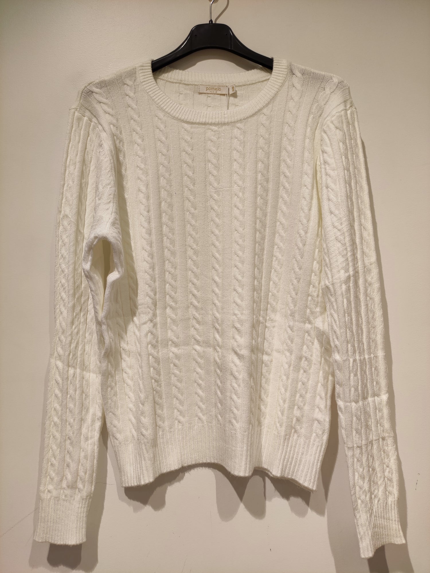 Pull Col Rond en Maille Torsadée Élégante - GO2668811 — visuel 17 — Pomelo