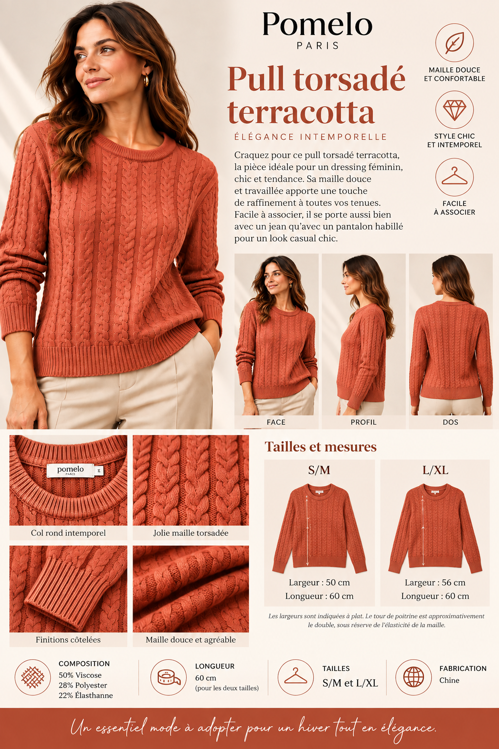 Le pull torsad 68811