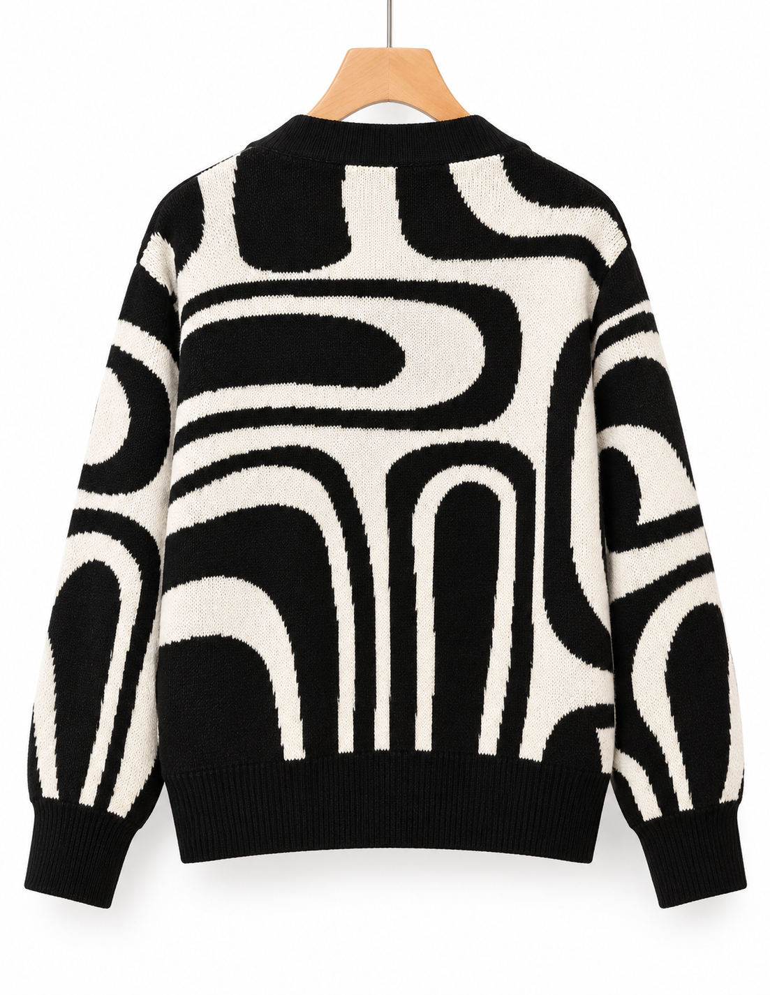 Gilet en maille jacquard graphique