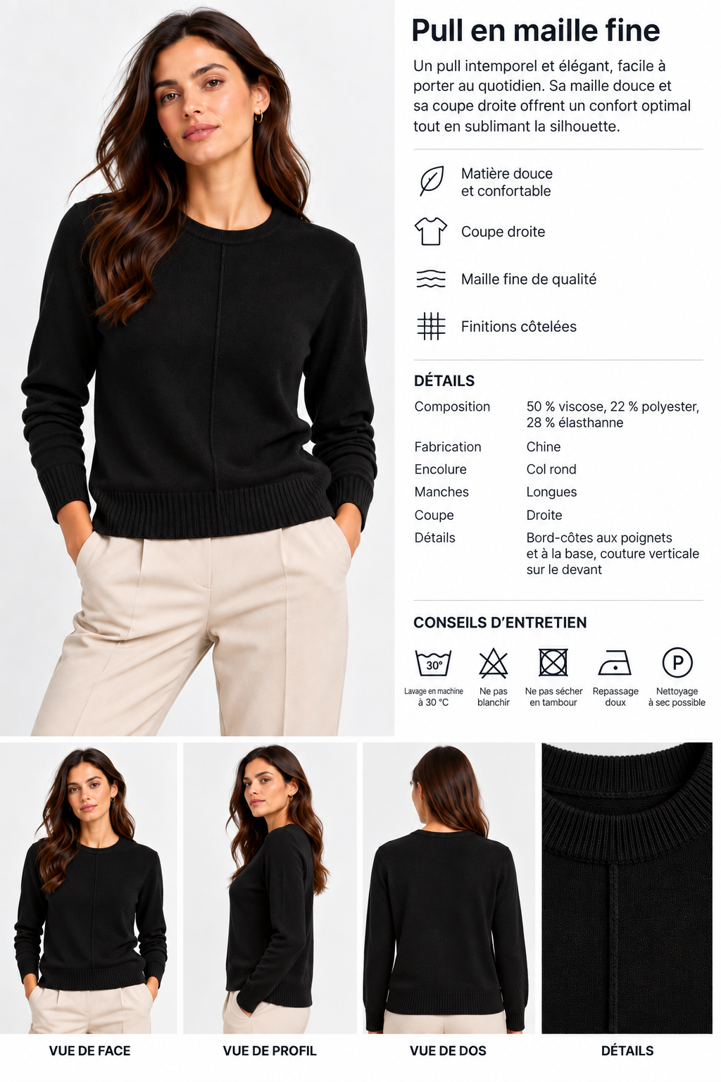 Pull en maille fine – 68807 a