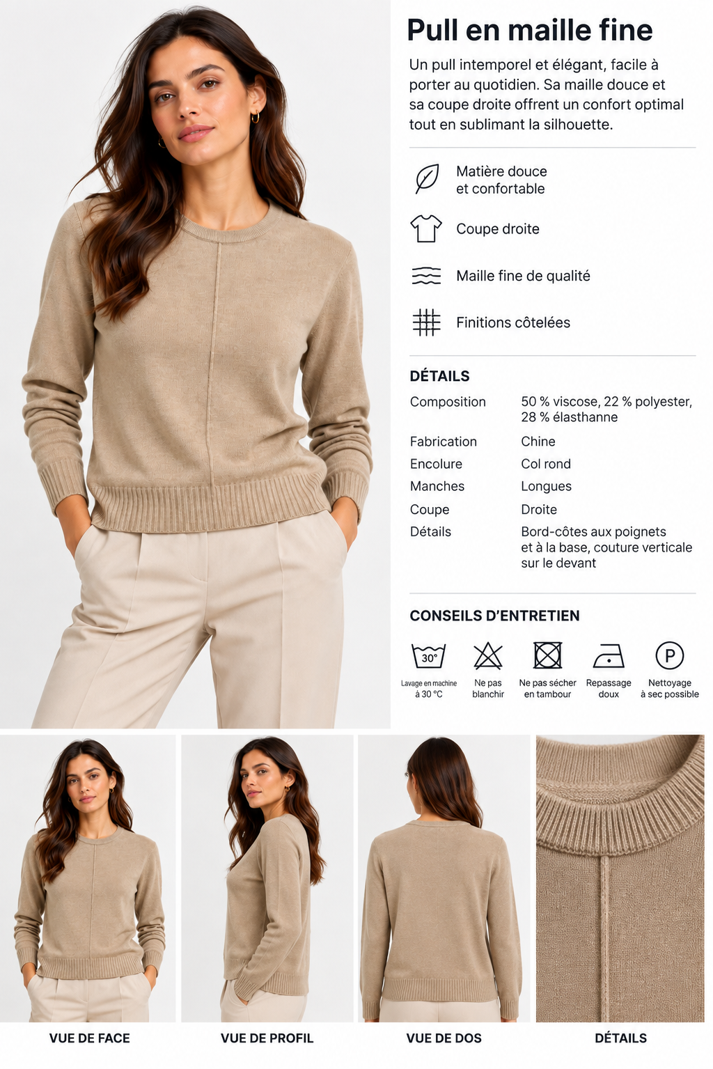Pull en maille fine – 68807 a