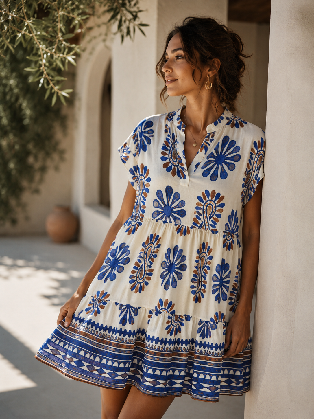 Robe Bohème Chic en Viscose Fluide - L'Échappée 1826