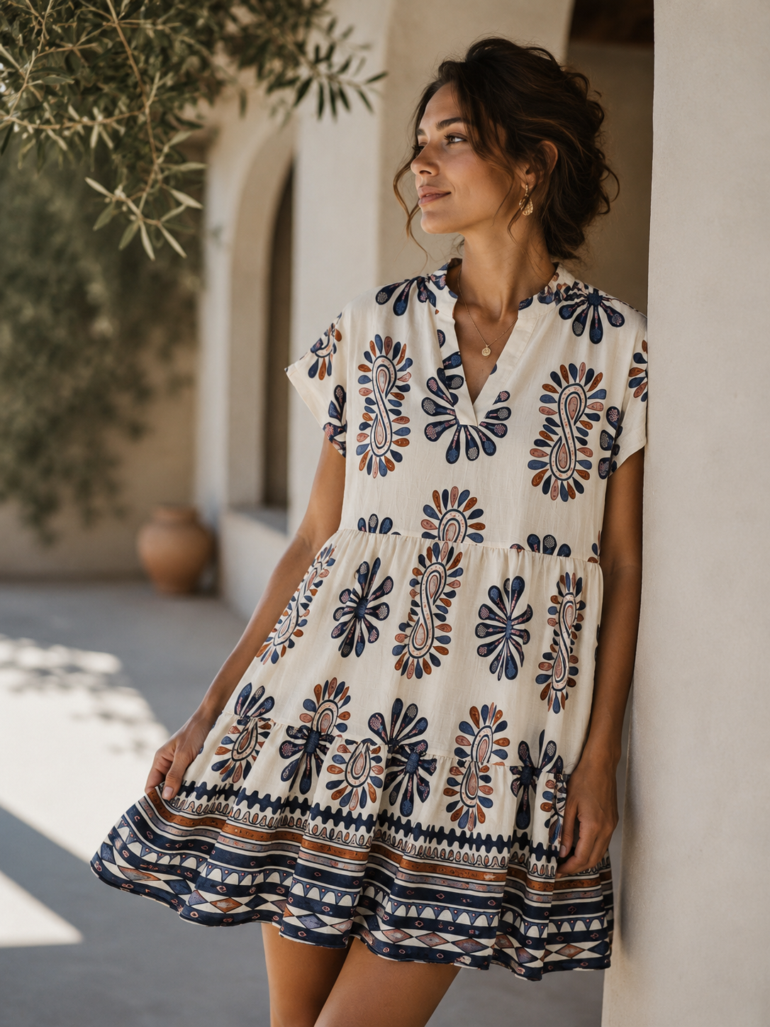 Robe Bohème Chic en Viscose Fluide - L'Échappée 1826