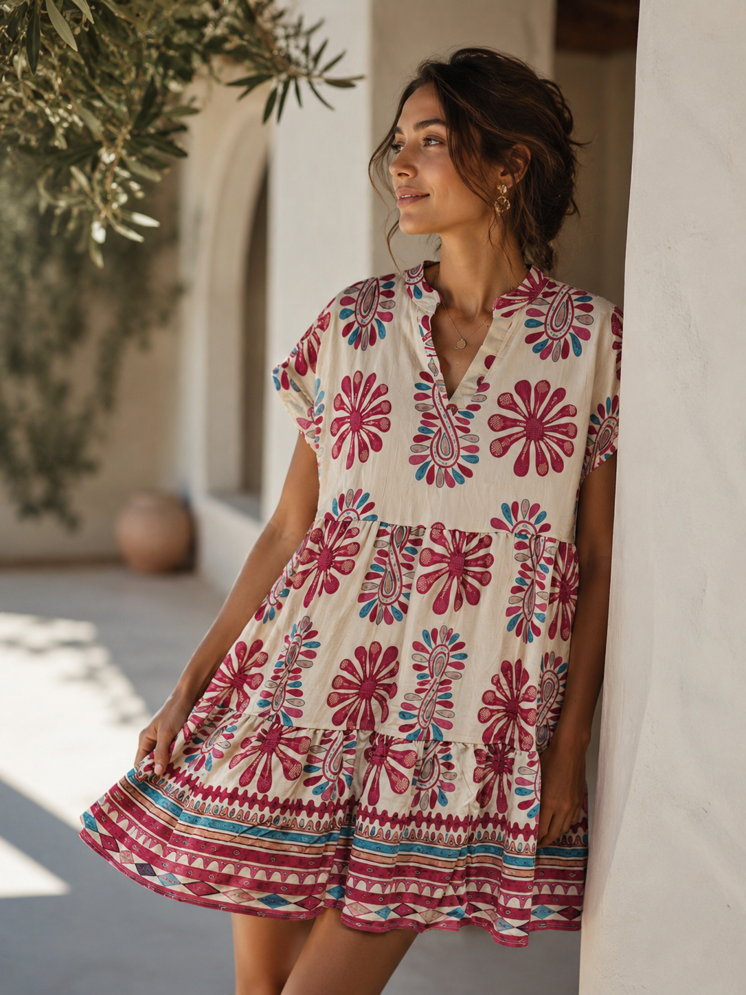 Robe Bohème Chic en Viscose Fluide - L'Échappée 1826