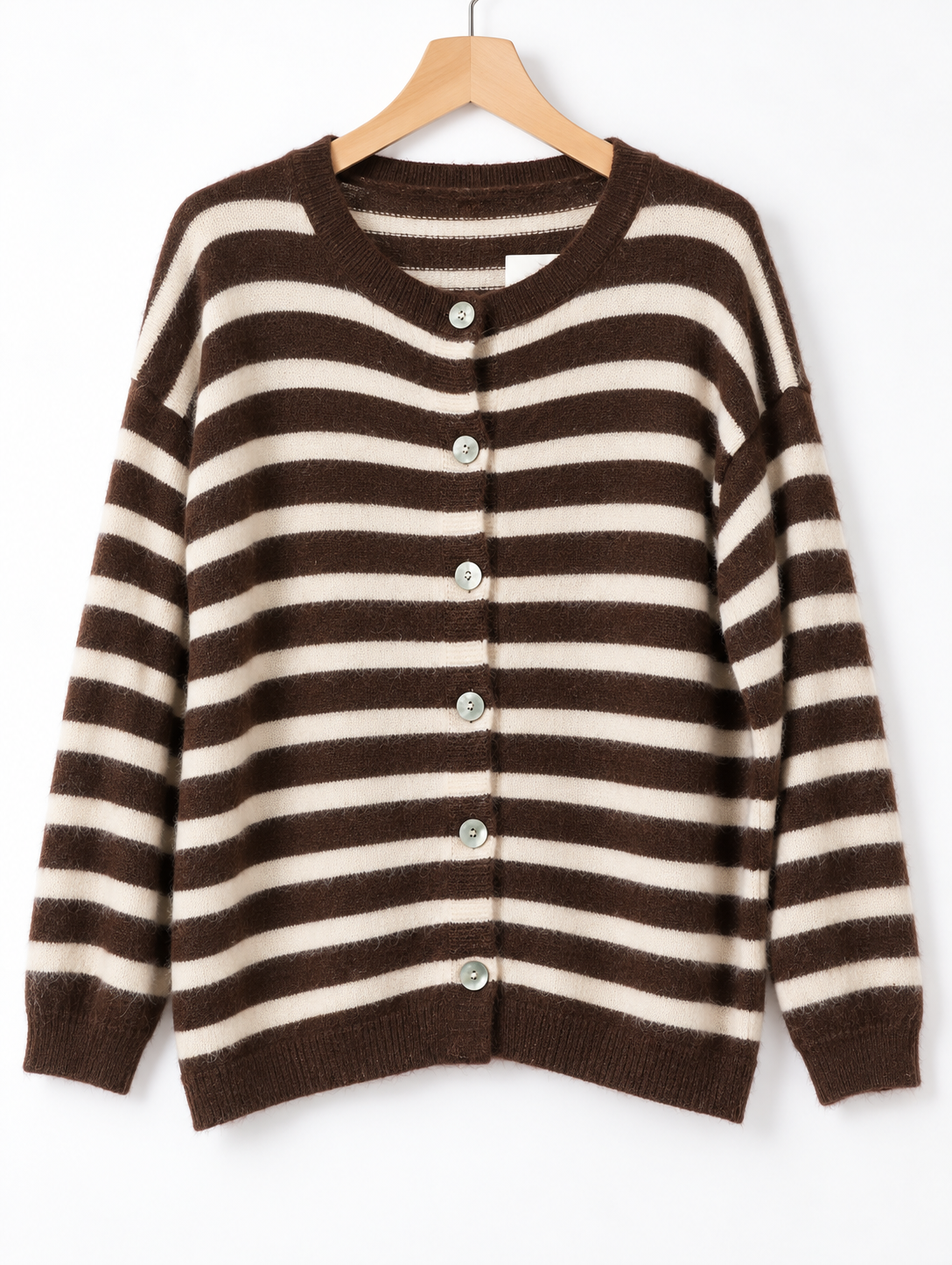 Cardigan rayé en maille douce Rom86350