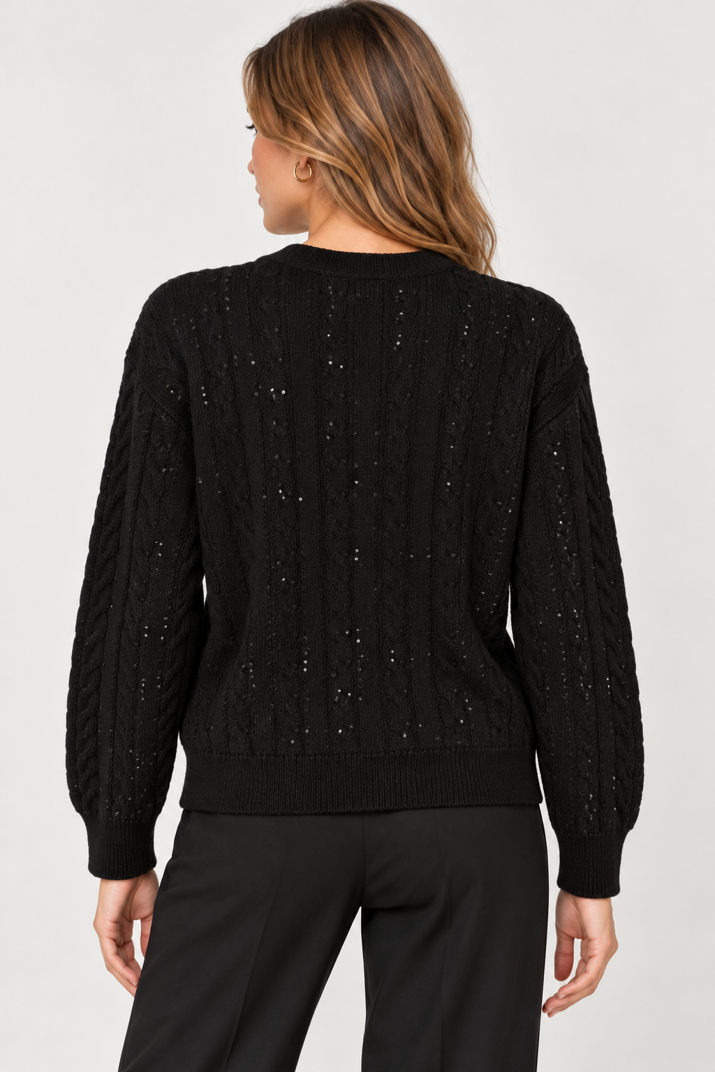 Cardigan en Maille Tressée Élégant - VB8002 — visuel 12 — Pomelo
