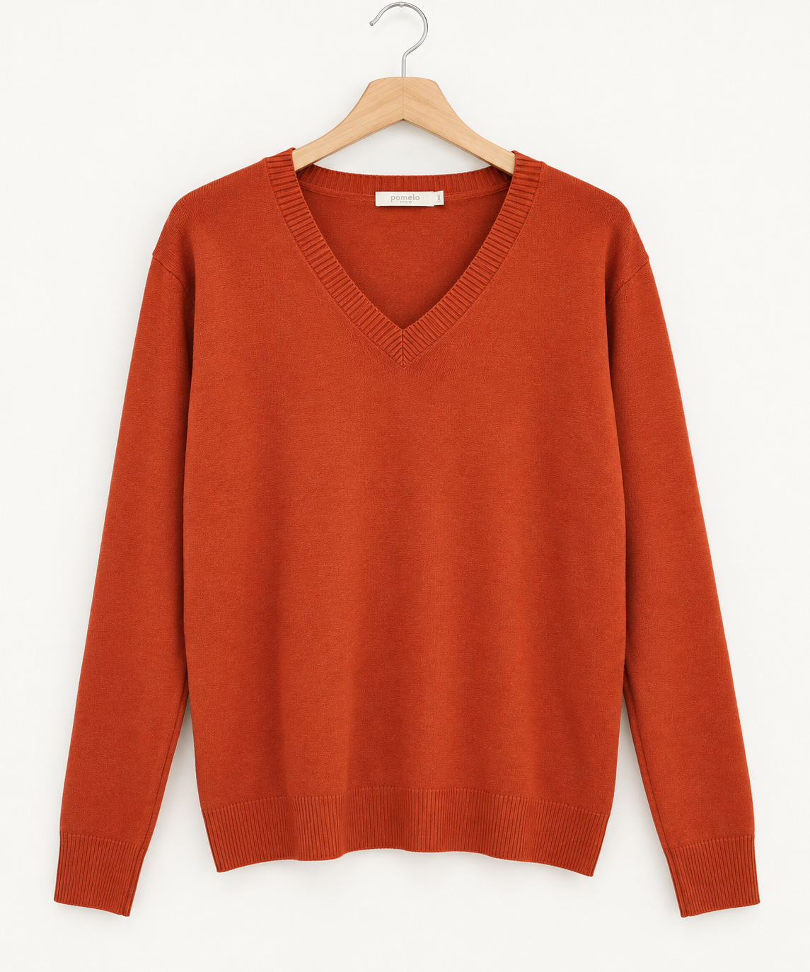 Pull col en V en maille douce - Collection Premium - VB8010