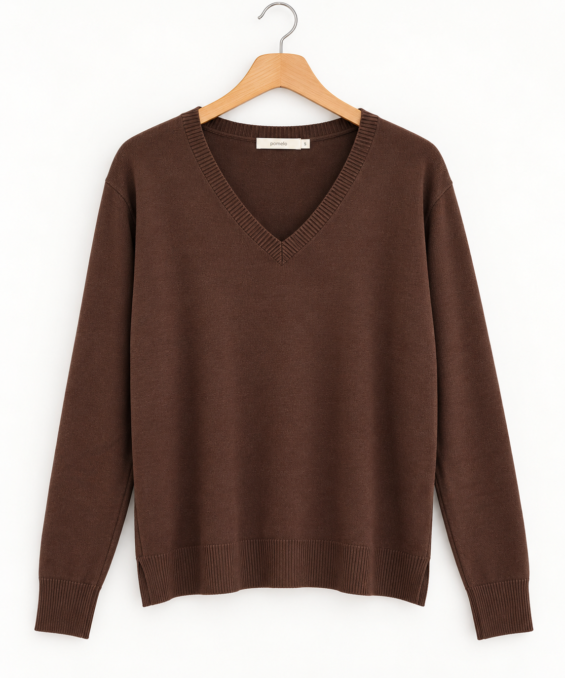 Pull col en V en maille douce - Collection Premium - VB8010