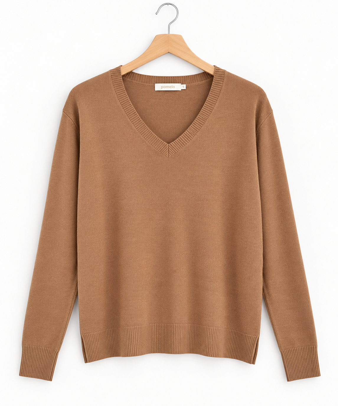 Pull col en V en maille douce - Collection Premium - VB8010
