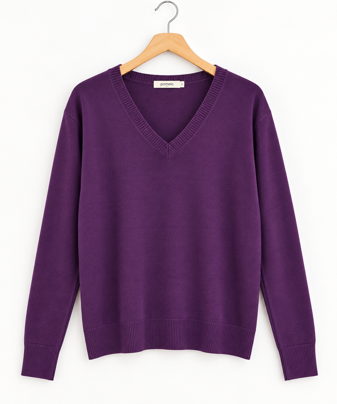 Pull col en V en maille douce - Collection Premium - VB8010