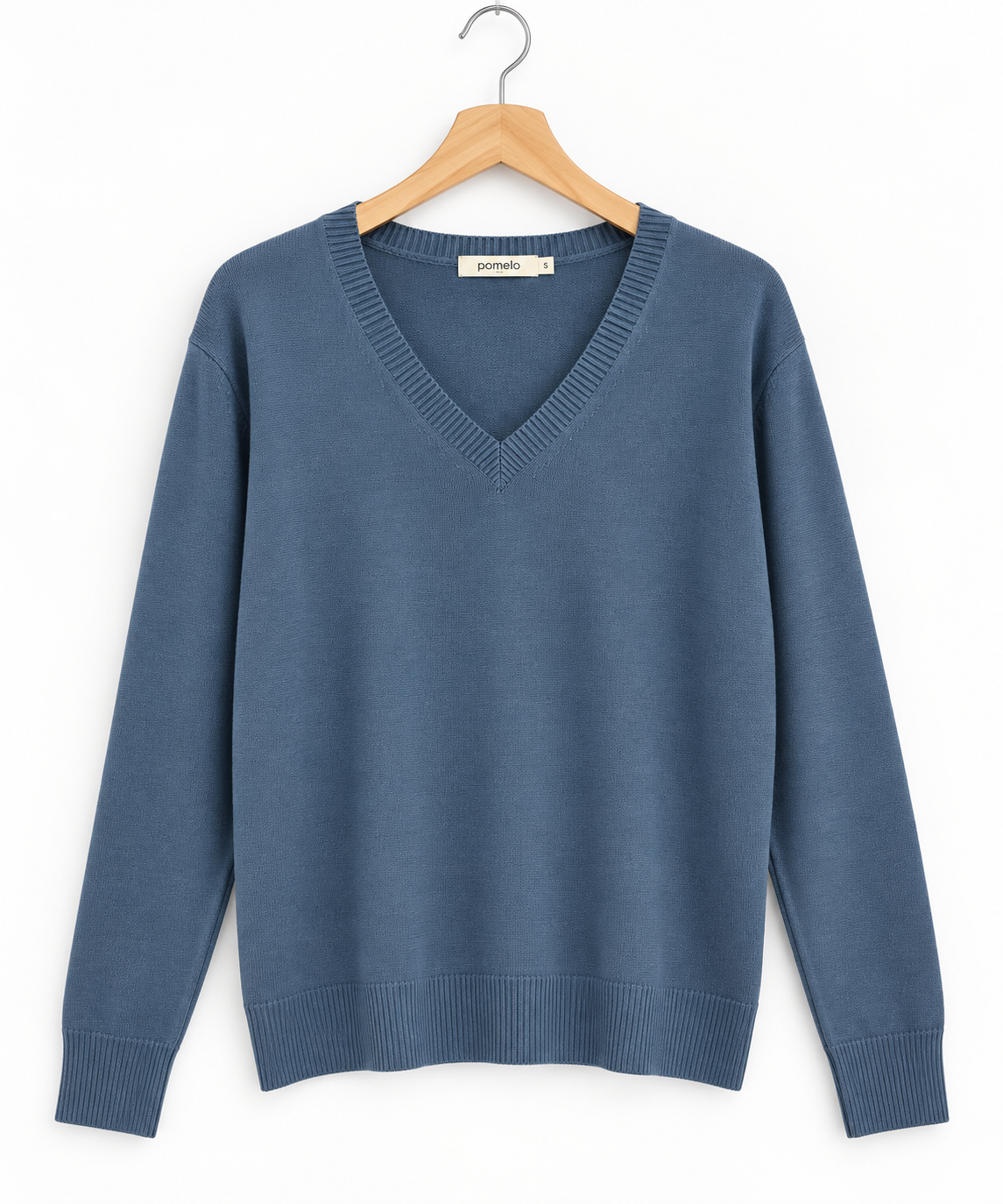 Pull col en V en maille douce - Collection Premium - VB8010