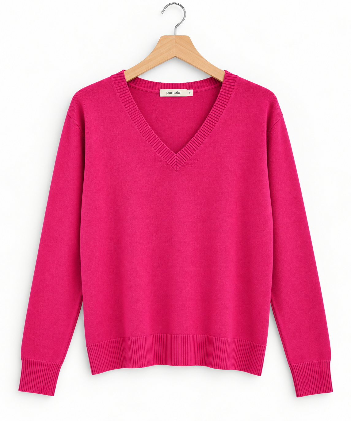 Pull col en V en maille douce - Collection Premium - VB8010