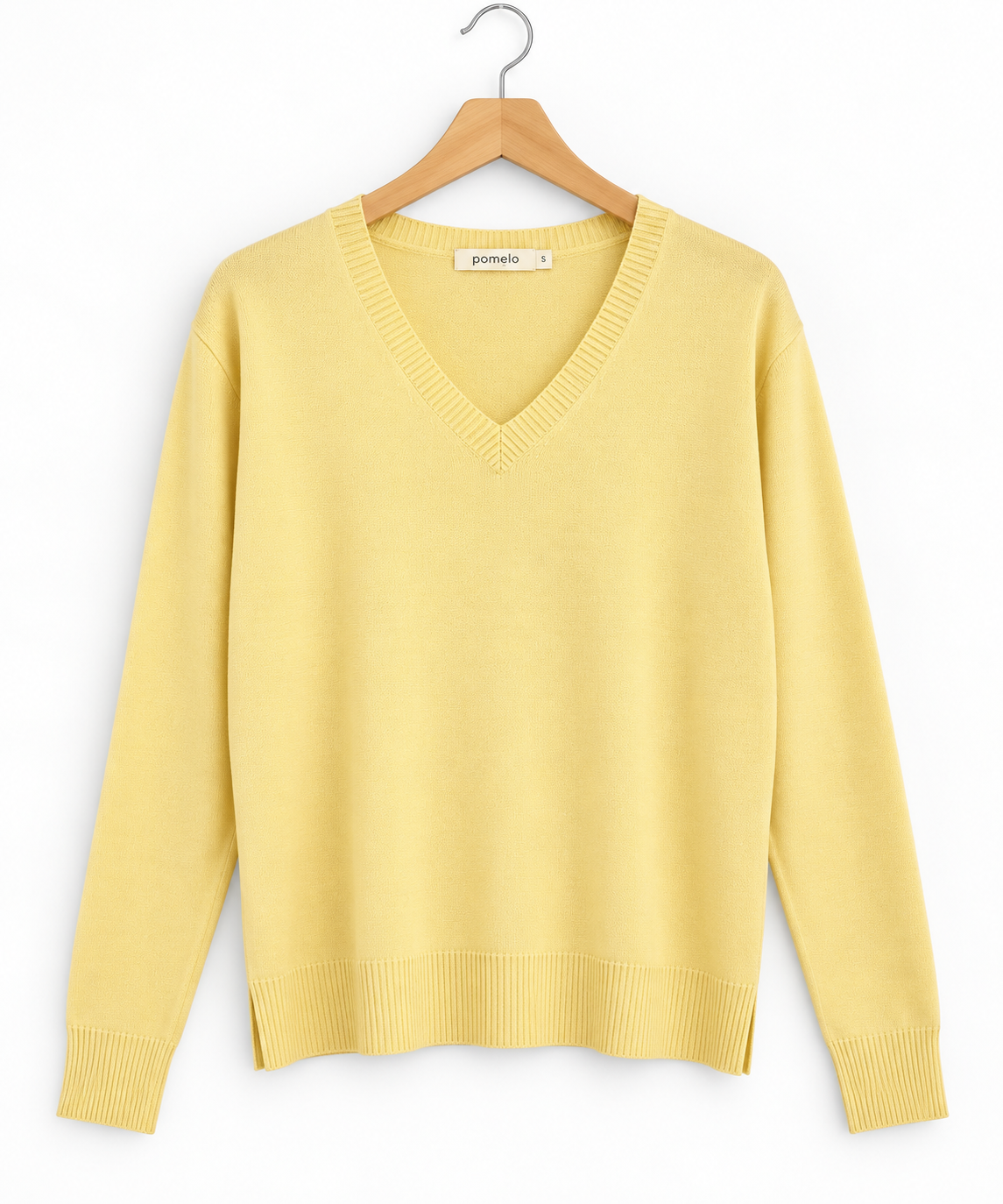 Pull col en V en maille douce - Collection Premium - VB8010