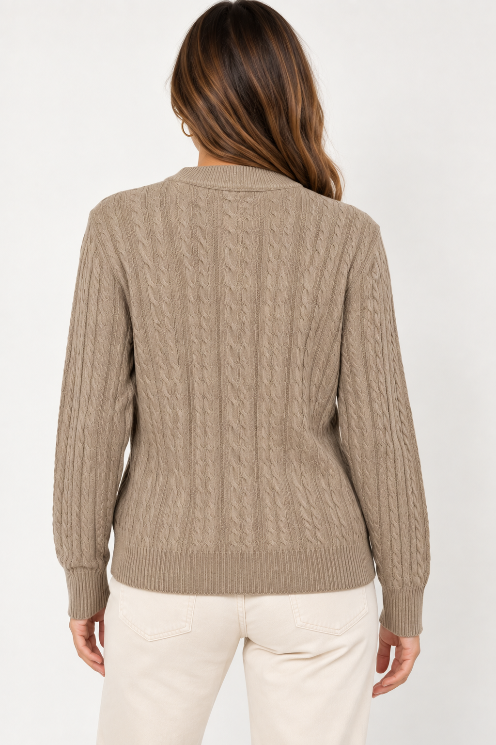 Gilet en maille torsadée zippé - GO2668813