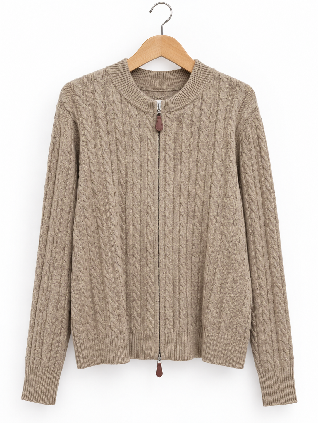 Gilet en maille torsadée zippé - GO2668813