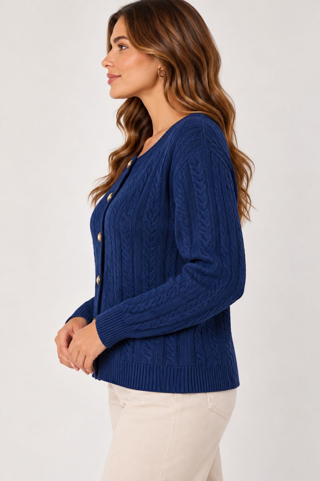 Gilet en maille torsadée 68809