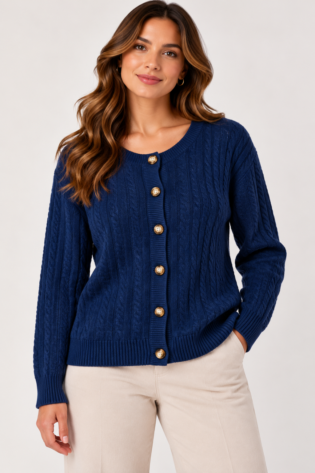 Gilet en maille torsadée 68809