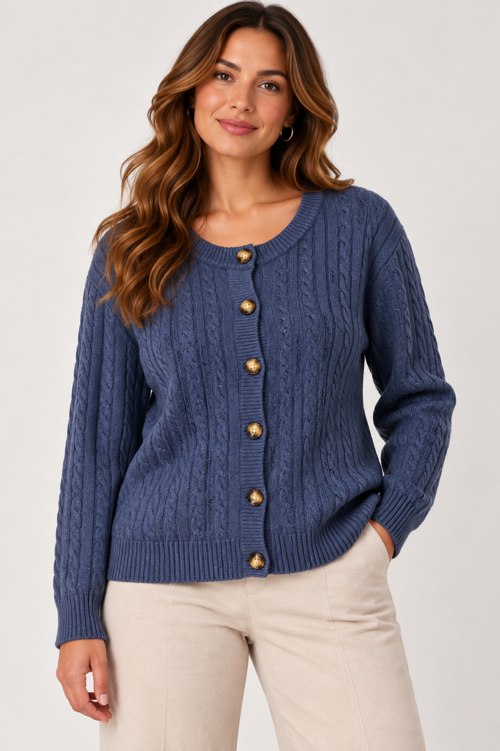 Gilet en maille torsadée 68809