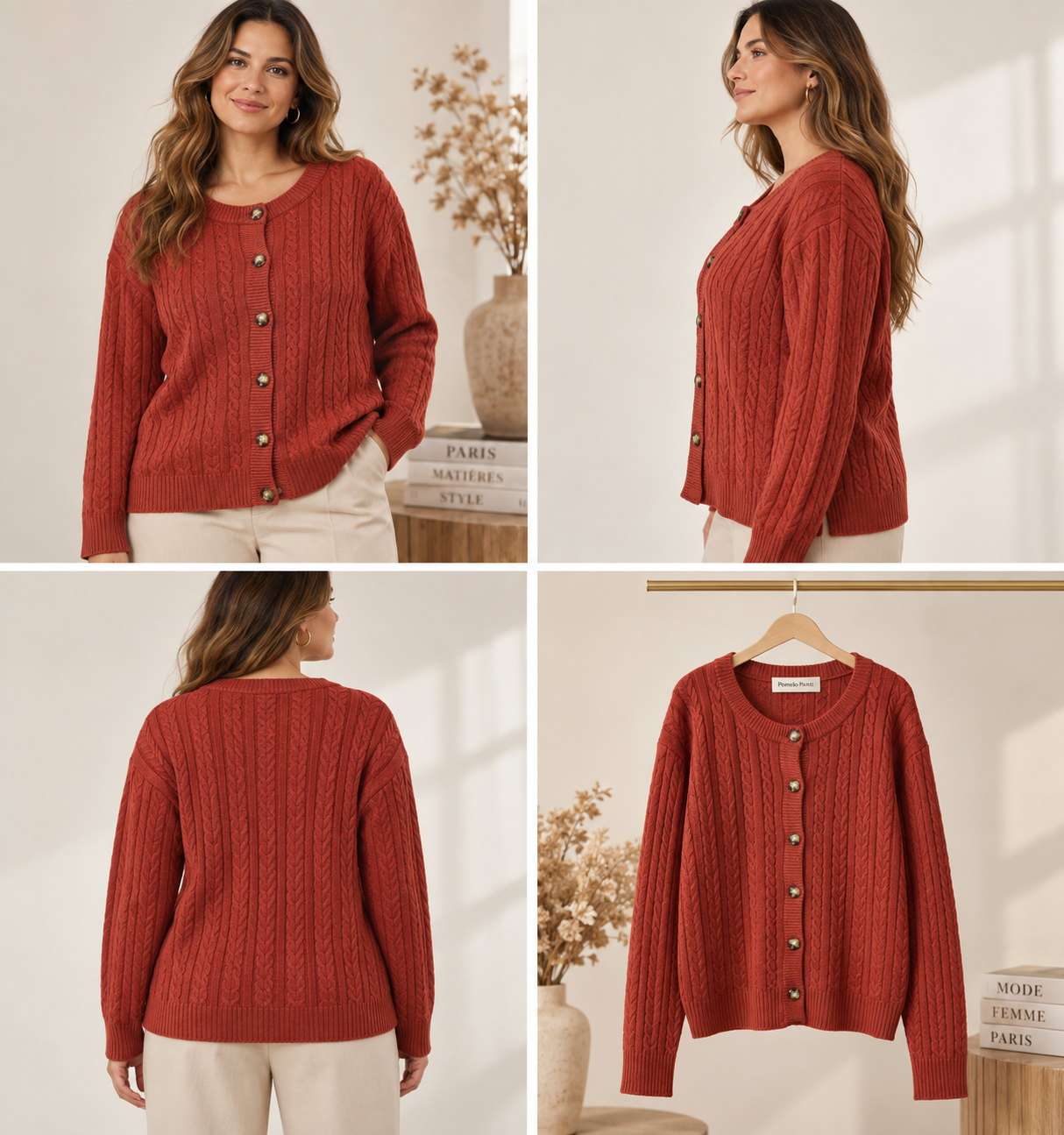 Gilet en maille torsadée 68809