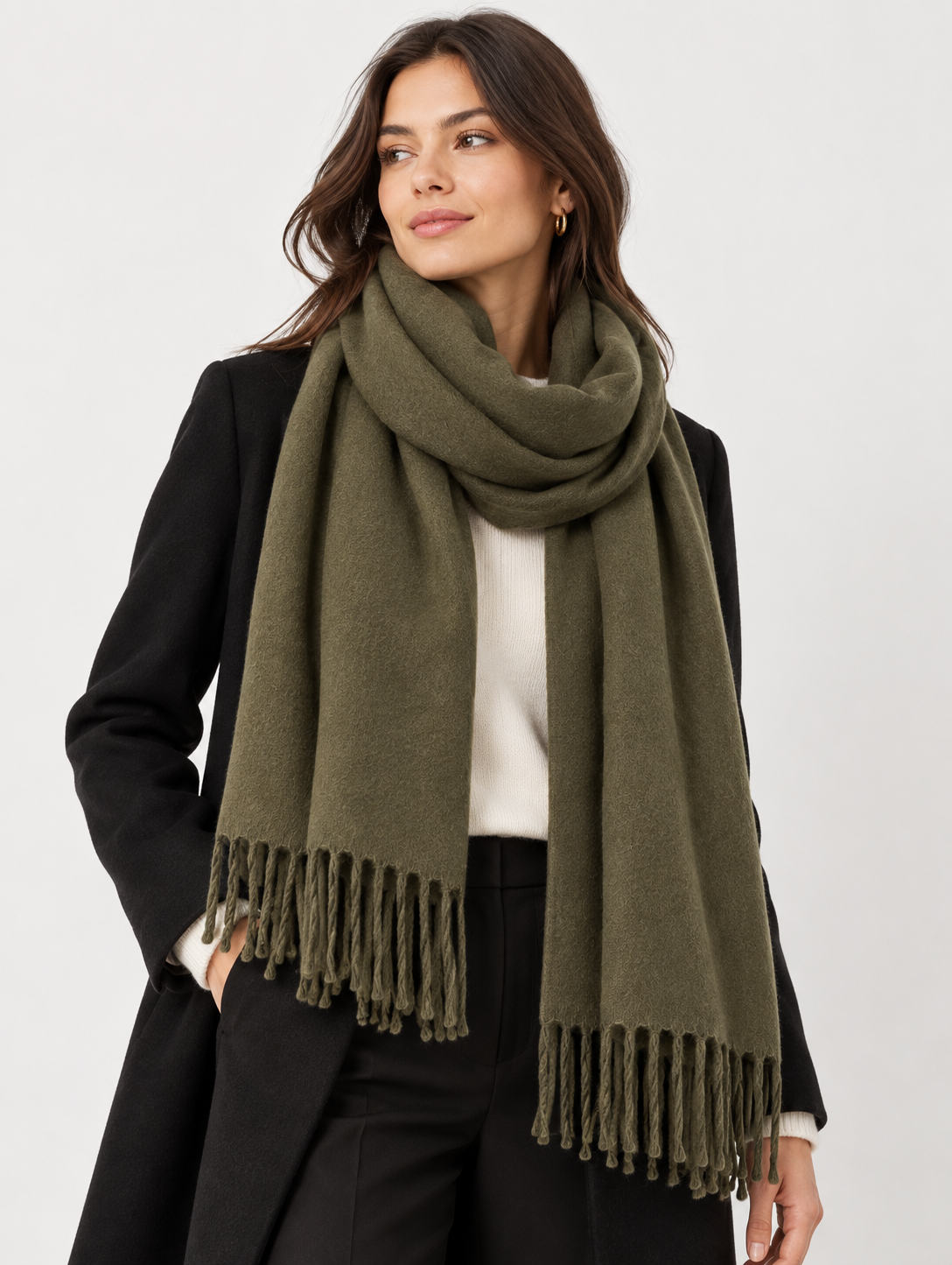 Écharpe rectangle femme en viscose – 65 × 180 cm