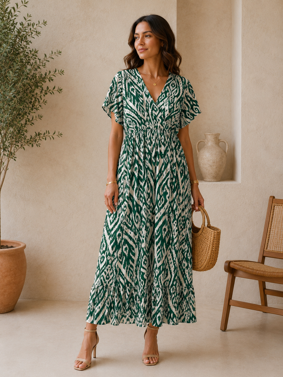 Robe Longue Bohème Chic Imprimée 2602