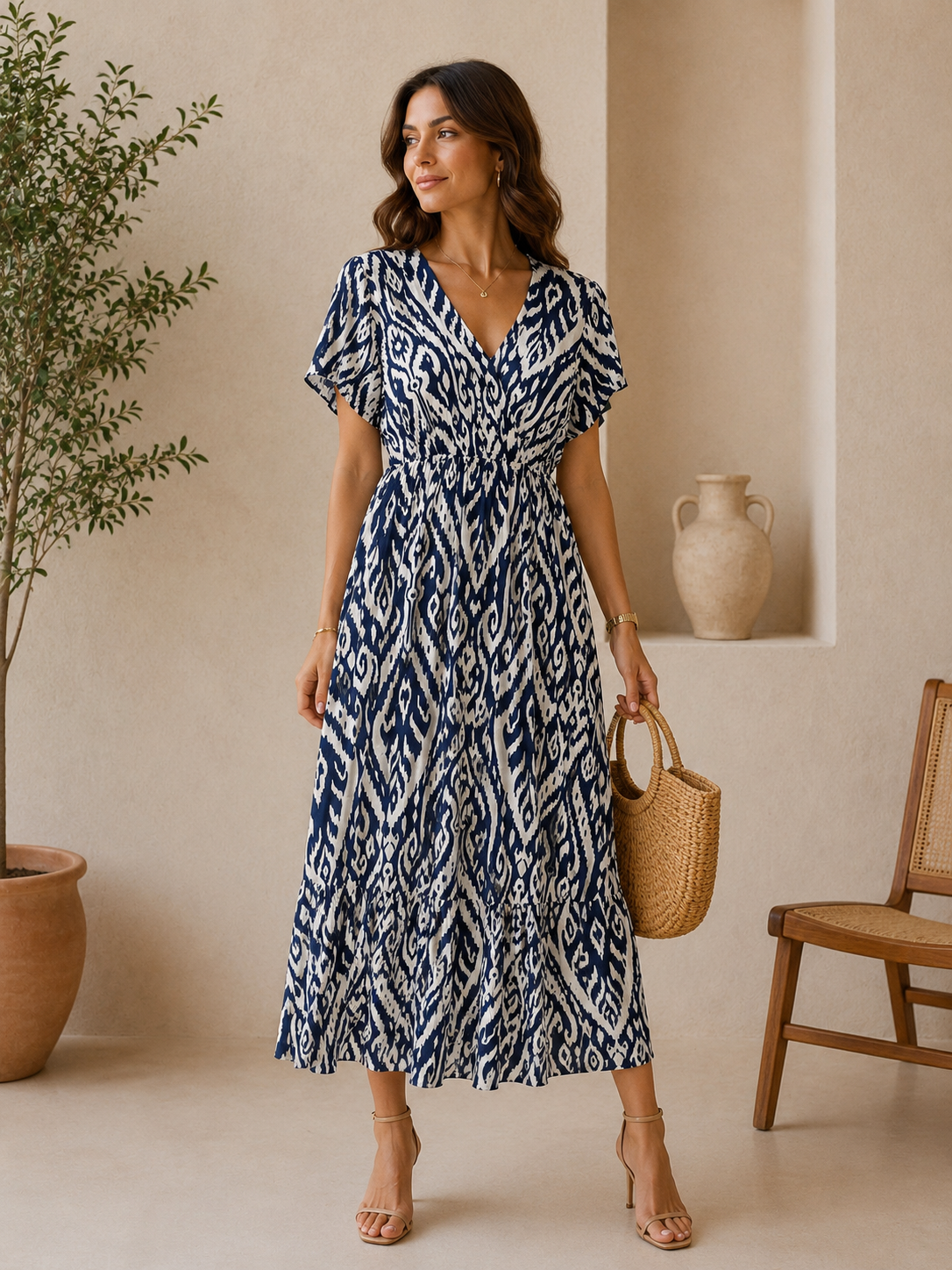 Robe Longue Bohème Chic Imprimée 2602