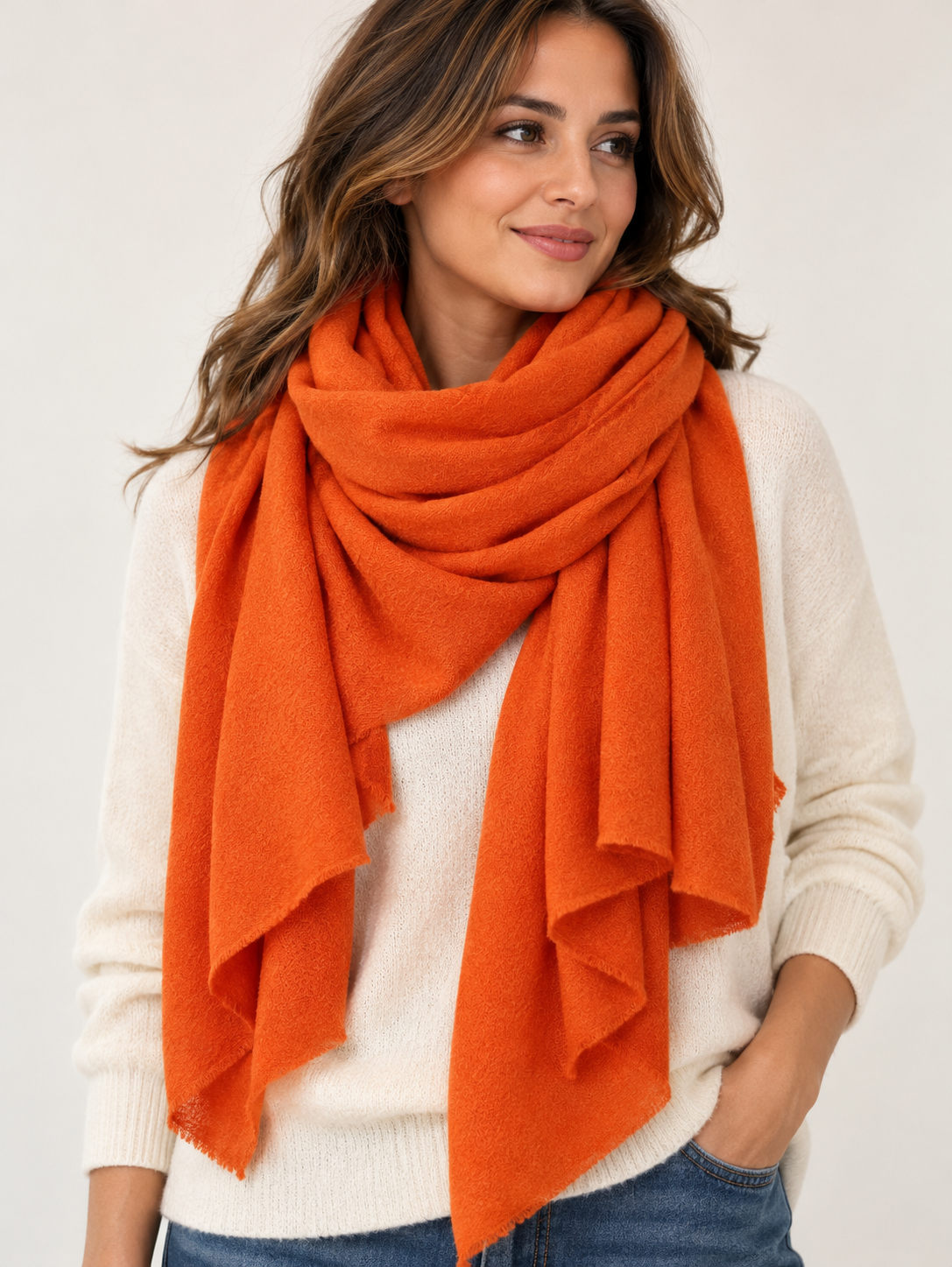 ÉCHARPE 70 % LAINE – 30 % CACHEMIRE | POMELO PARIS