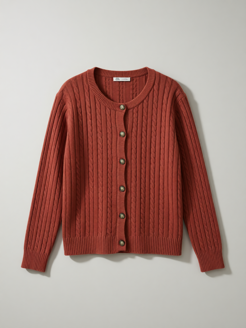 Gilet Torsadé en Maille Douce - Élégance Intemporelle - GO2668809 — visuel 12 — Pomelo