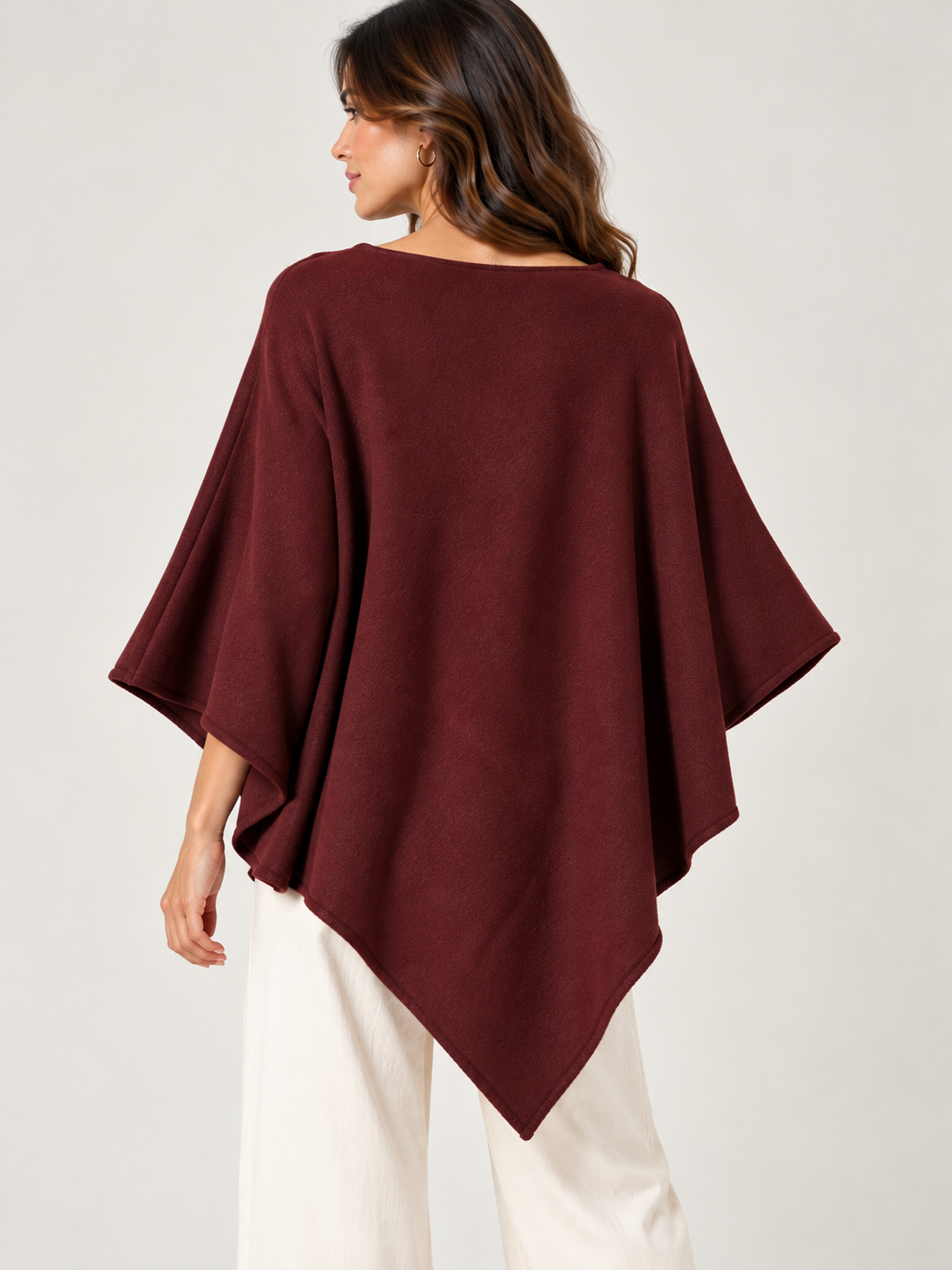 Poncho en maille 8901 – Made in Italy