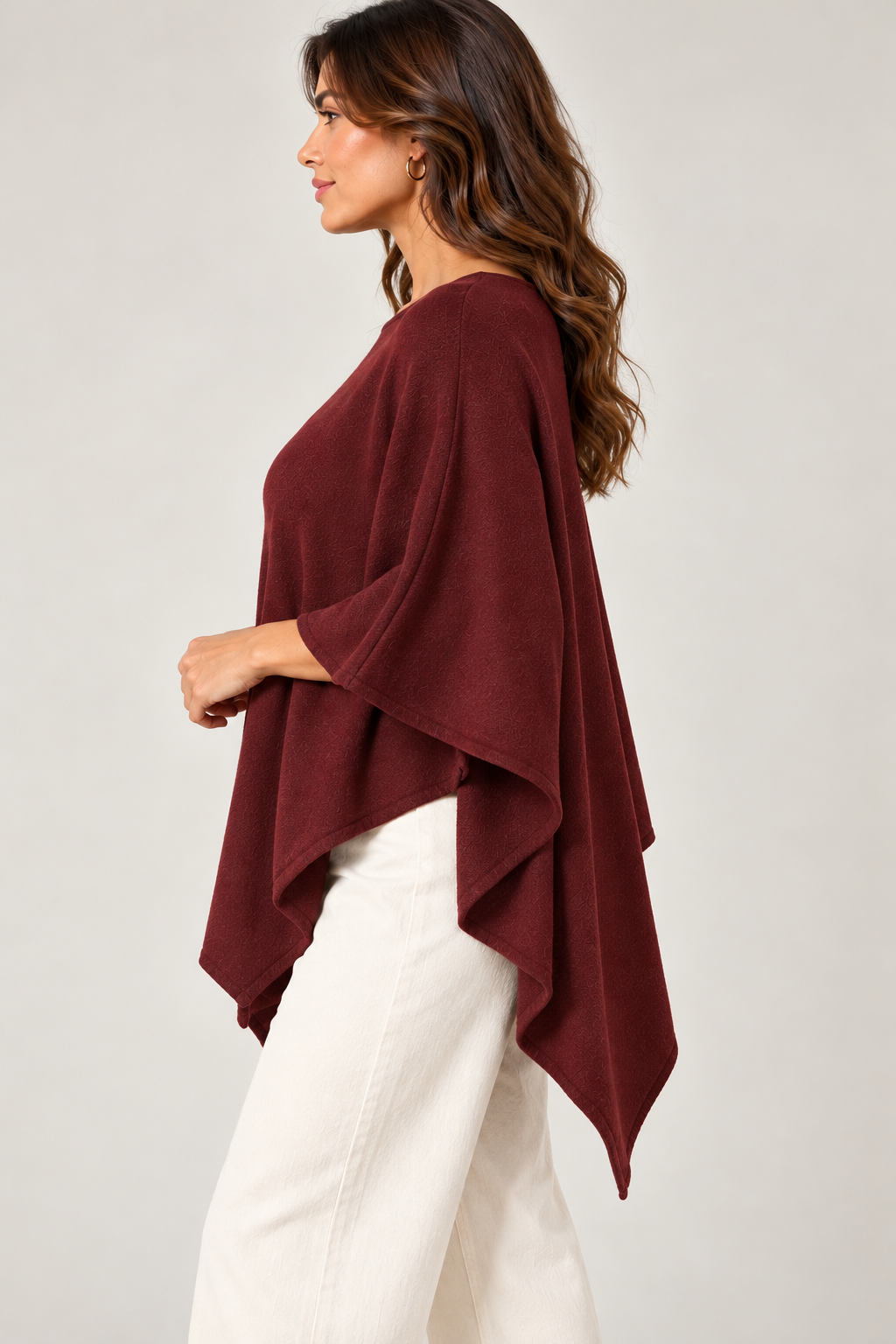 Poncho en maille 8901 – Made in Italy
