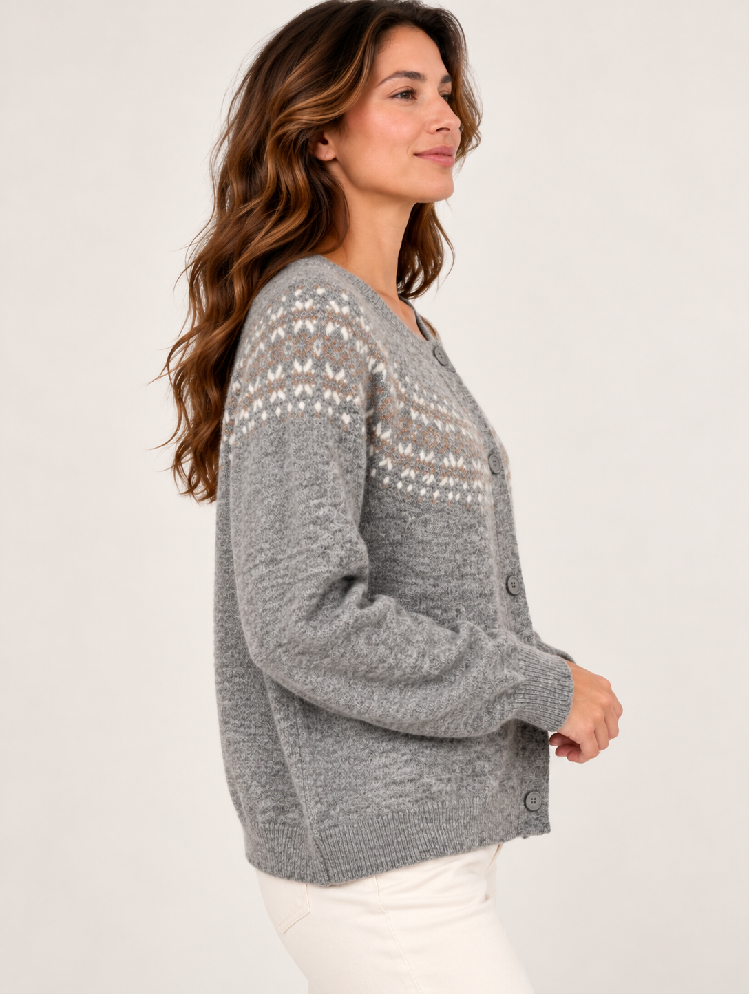 Gilet en maille jacquard VB8008 – Taille unique