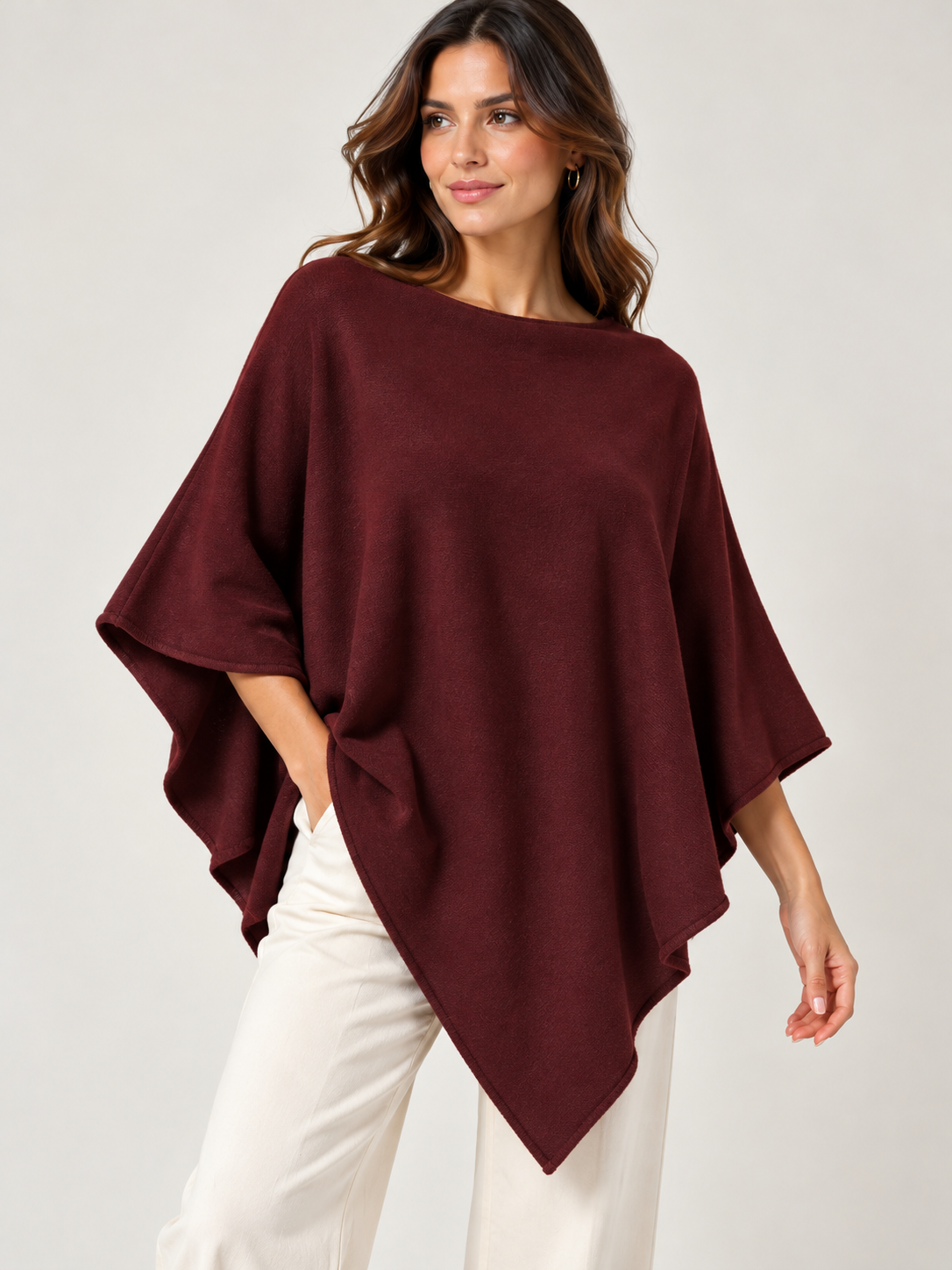 Poncho en maille 8901 – Made in Italy