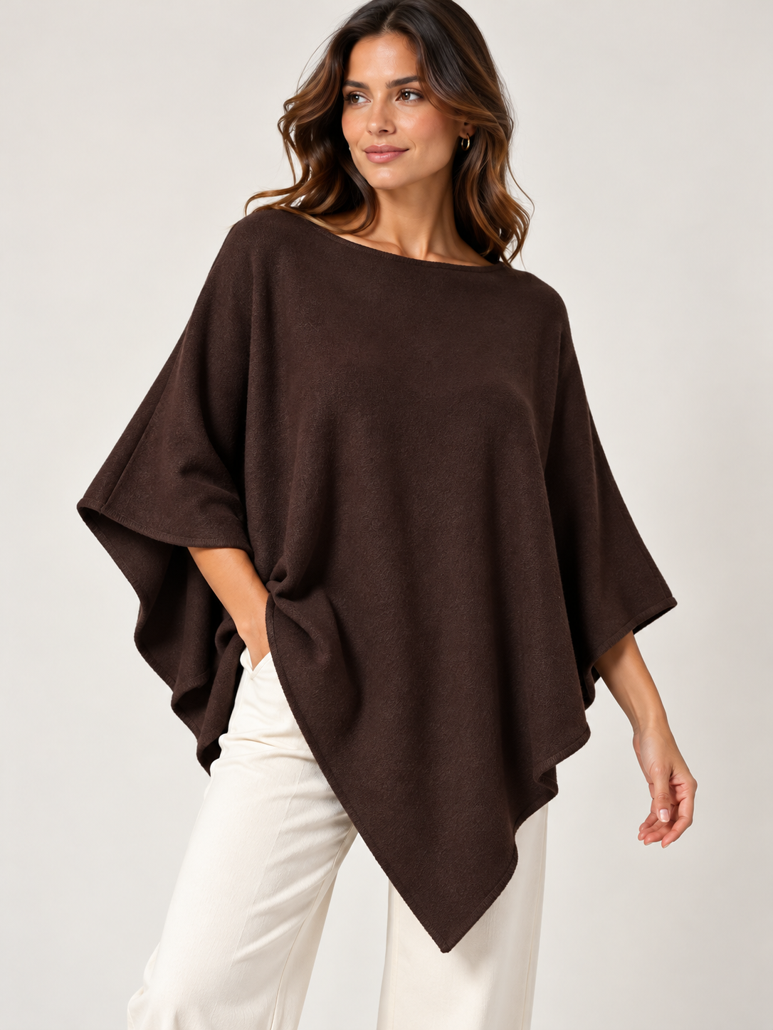 Poncho en maille 8901 – Made in Italy