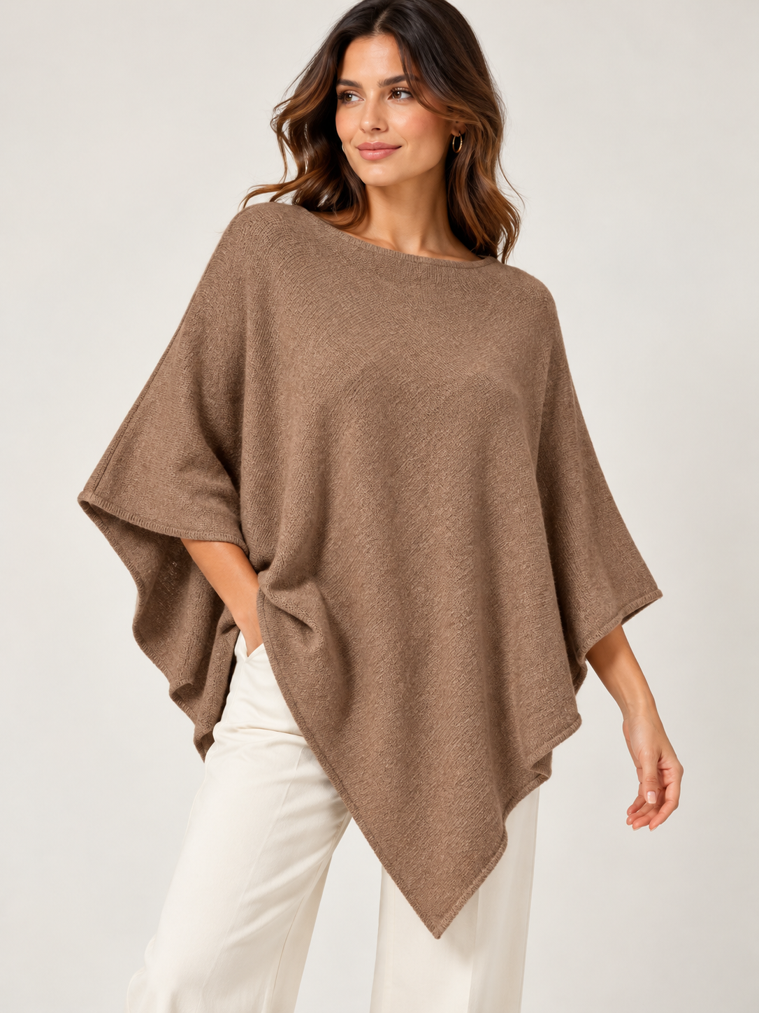 Poncho en maille 8901 – Made in Italy